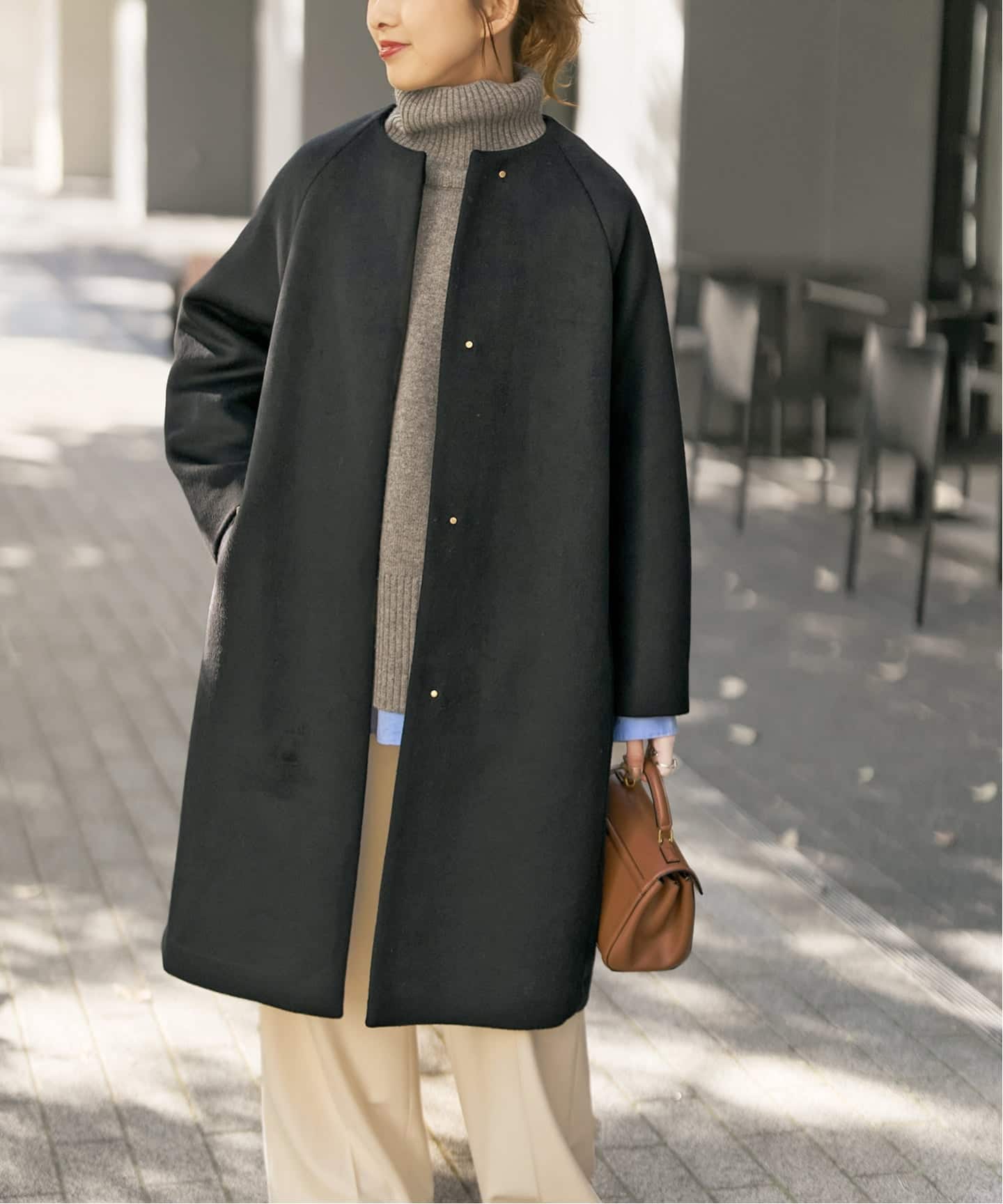 S160ビーバーノーカラーコート（ノーカラーコート）｜Spick and Span