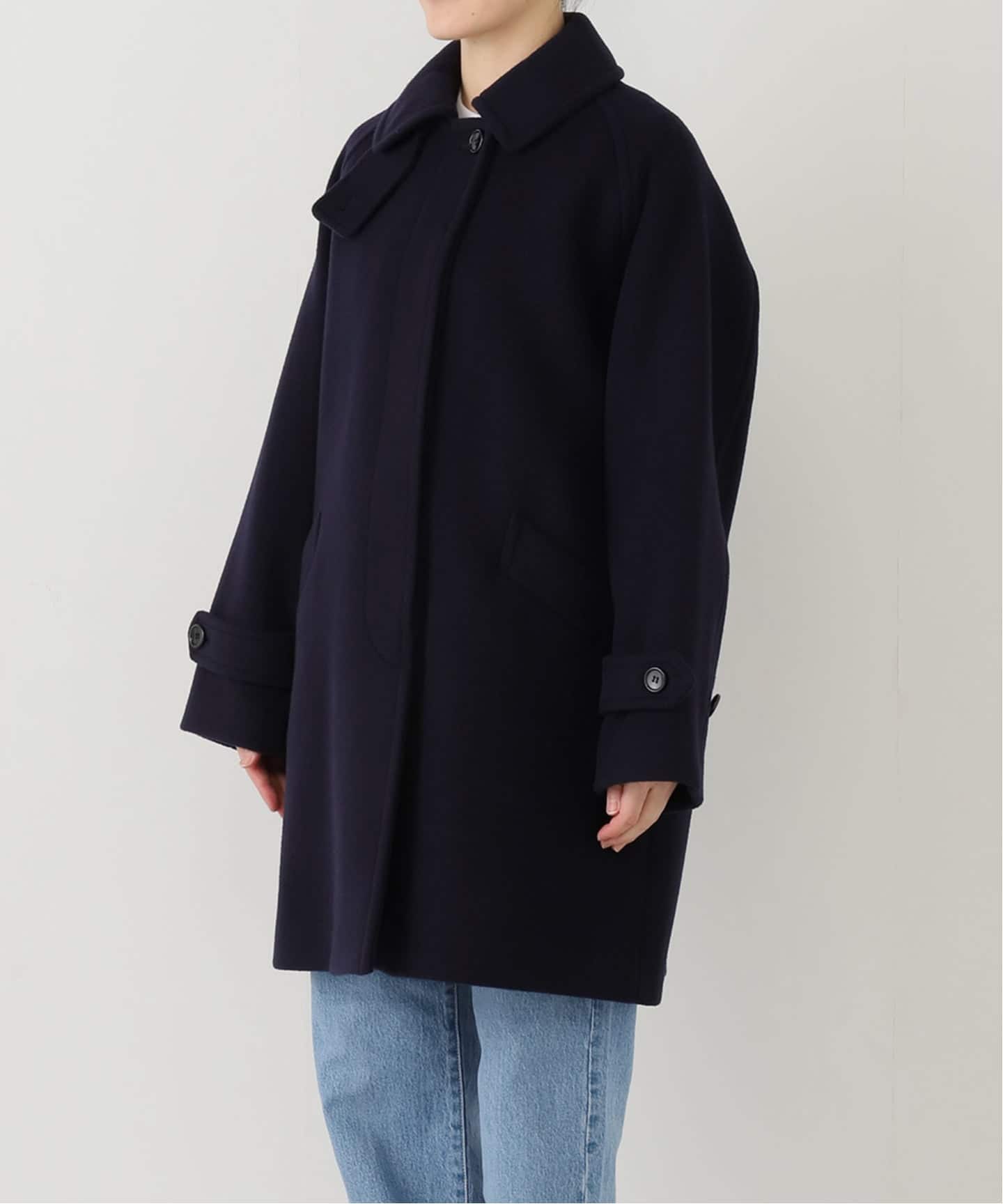 ≪WEB先行 / 追加≫ラムウールMIXシャルムバルカラーコート（ステン