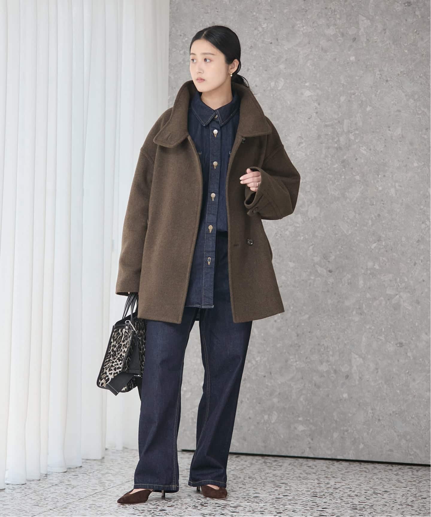 追加2》MANTECO/TWEEDスタンドショートコート（その他ブルゾン