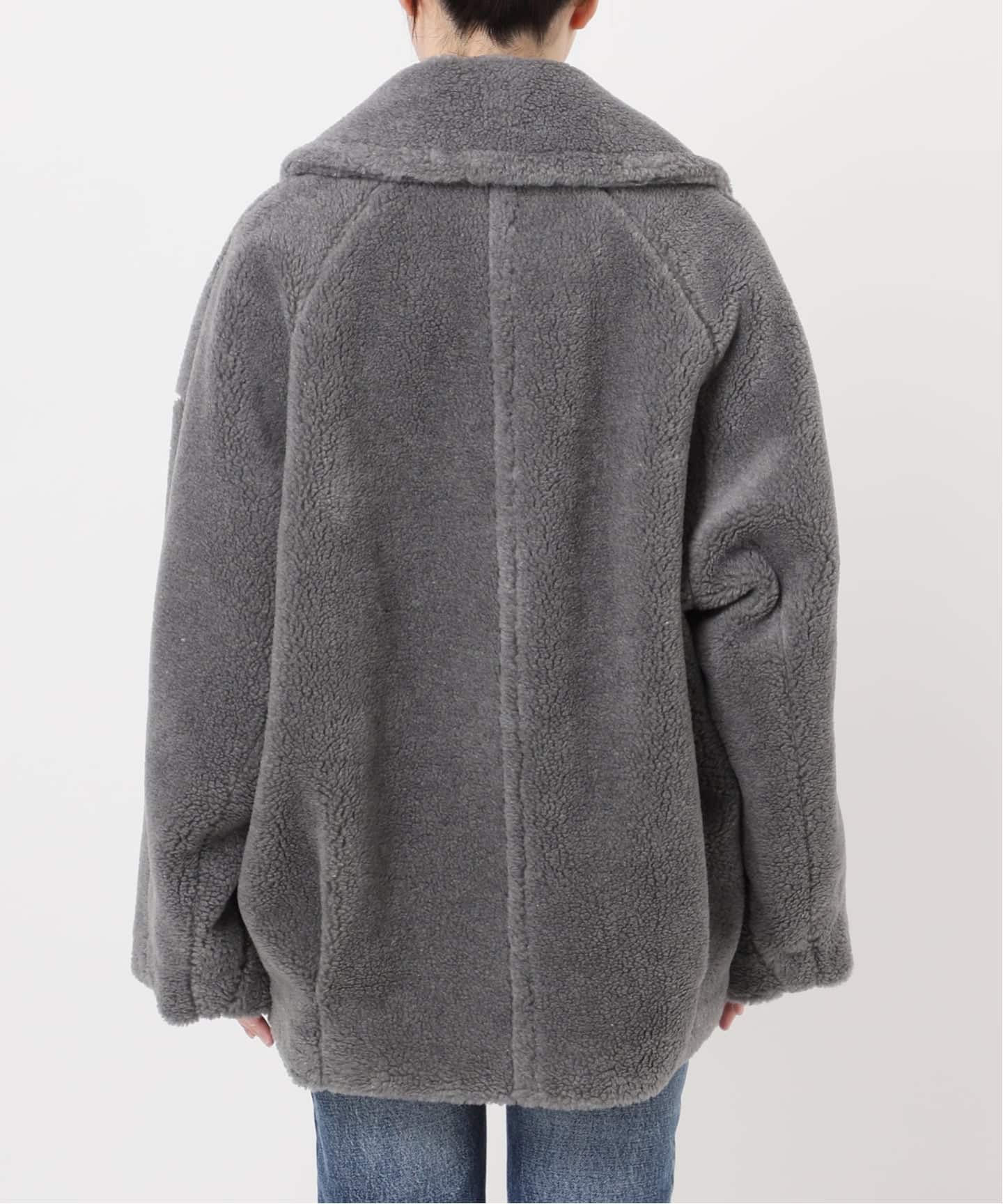 別注【STUMBLY /スタンブリー】 BIG SILHOUETTE PEA JA：コート（ボア