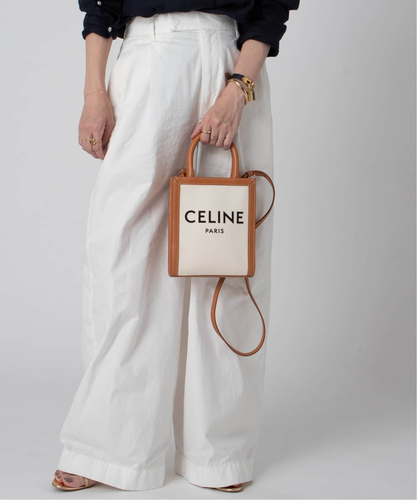 VINTAGE CELINE/セリーヌ】Vertical cabas mini 2way（トートバッグ