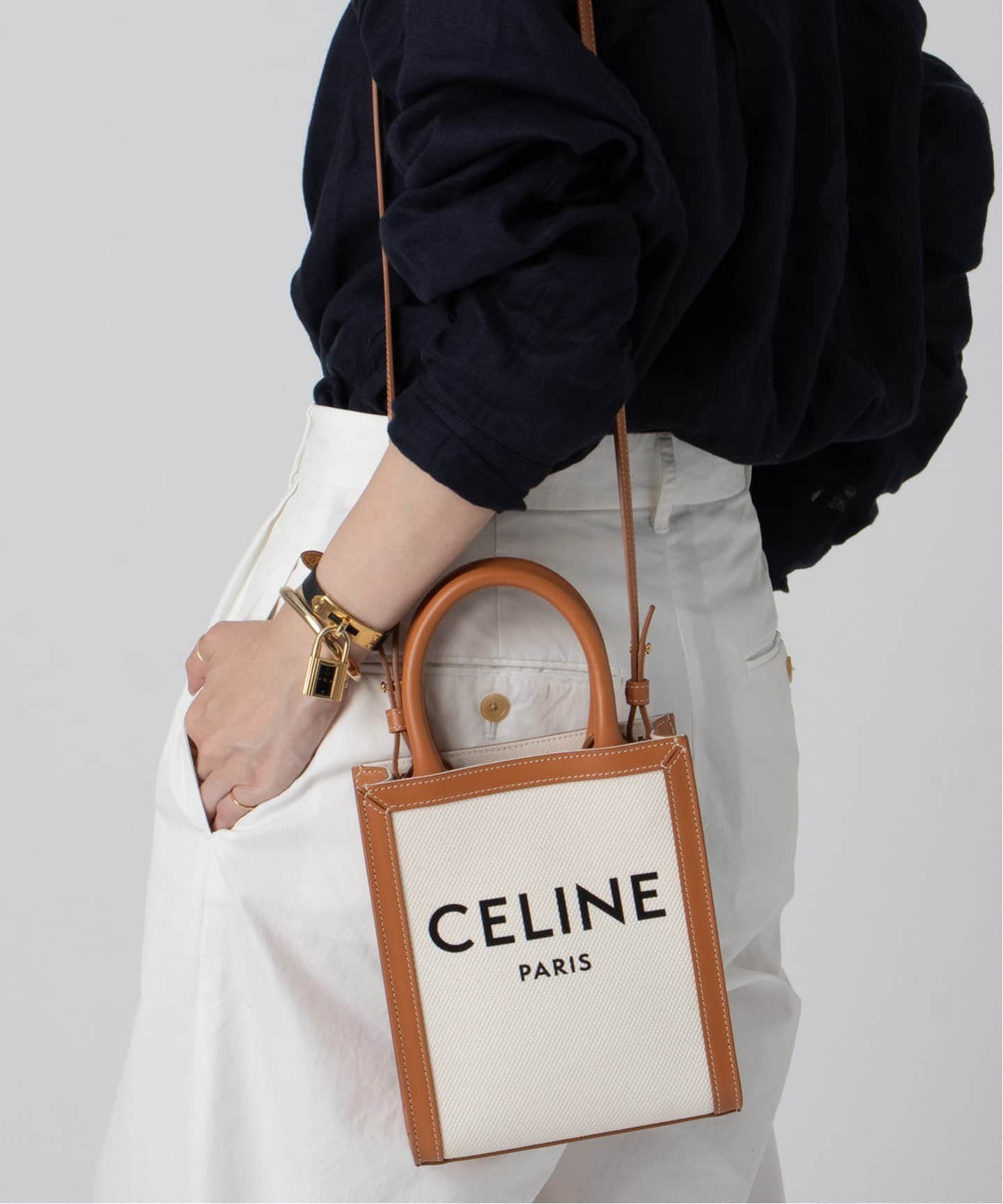VINTAGE CELINE/セリーヌ】Vertical cabas mini 2way（トートバッグ