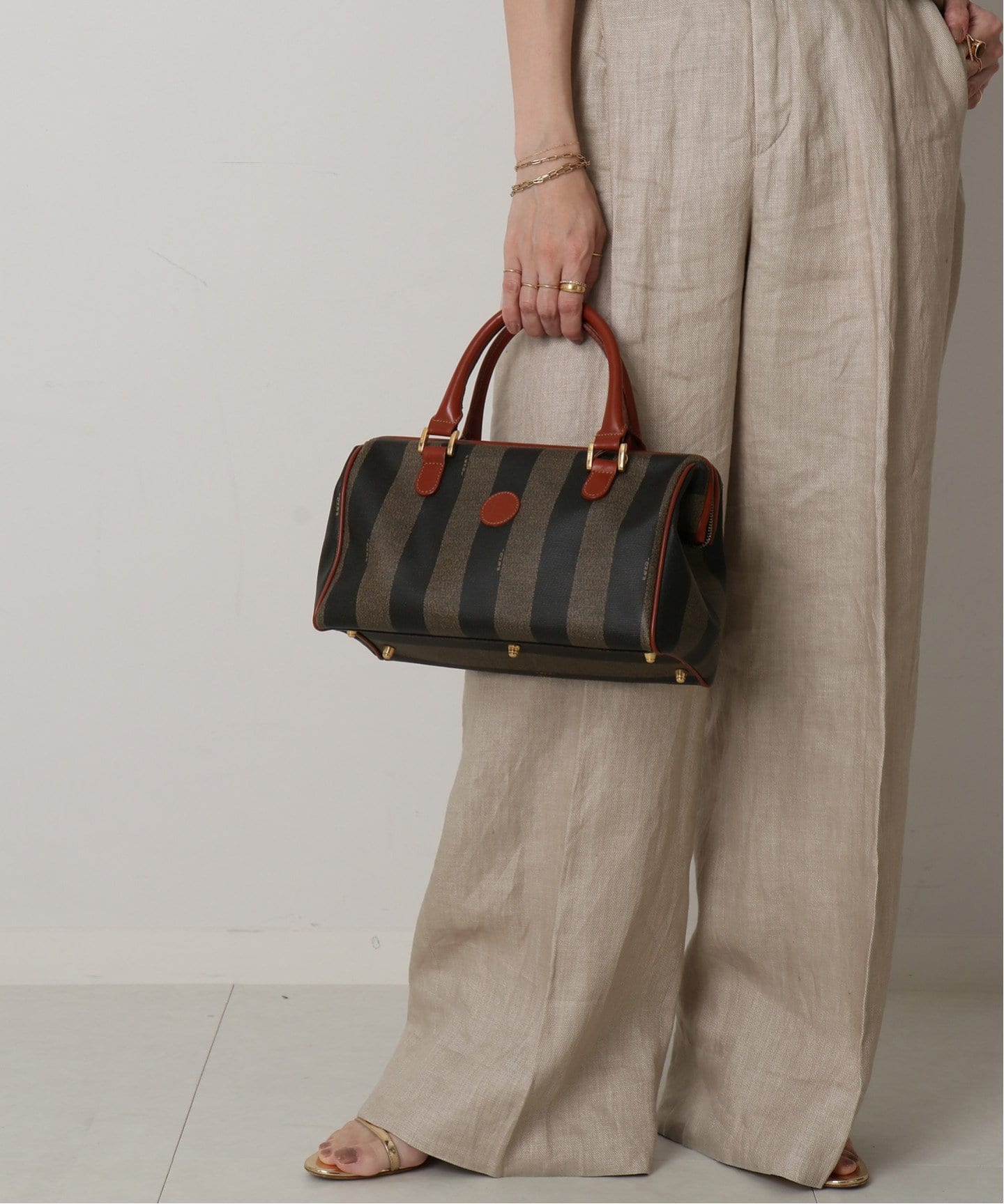 VINTAGE FENDI/フェンディ】Pequin ボストンバッグ（ボストンバッグ