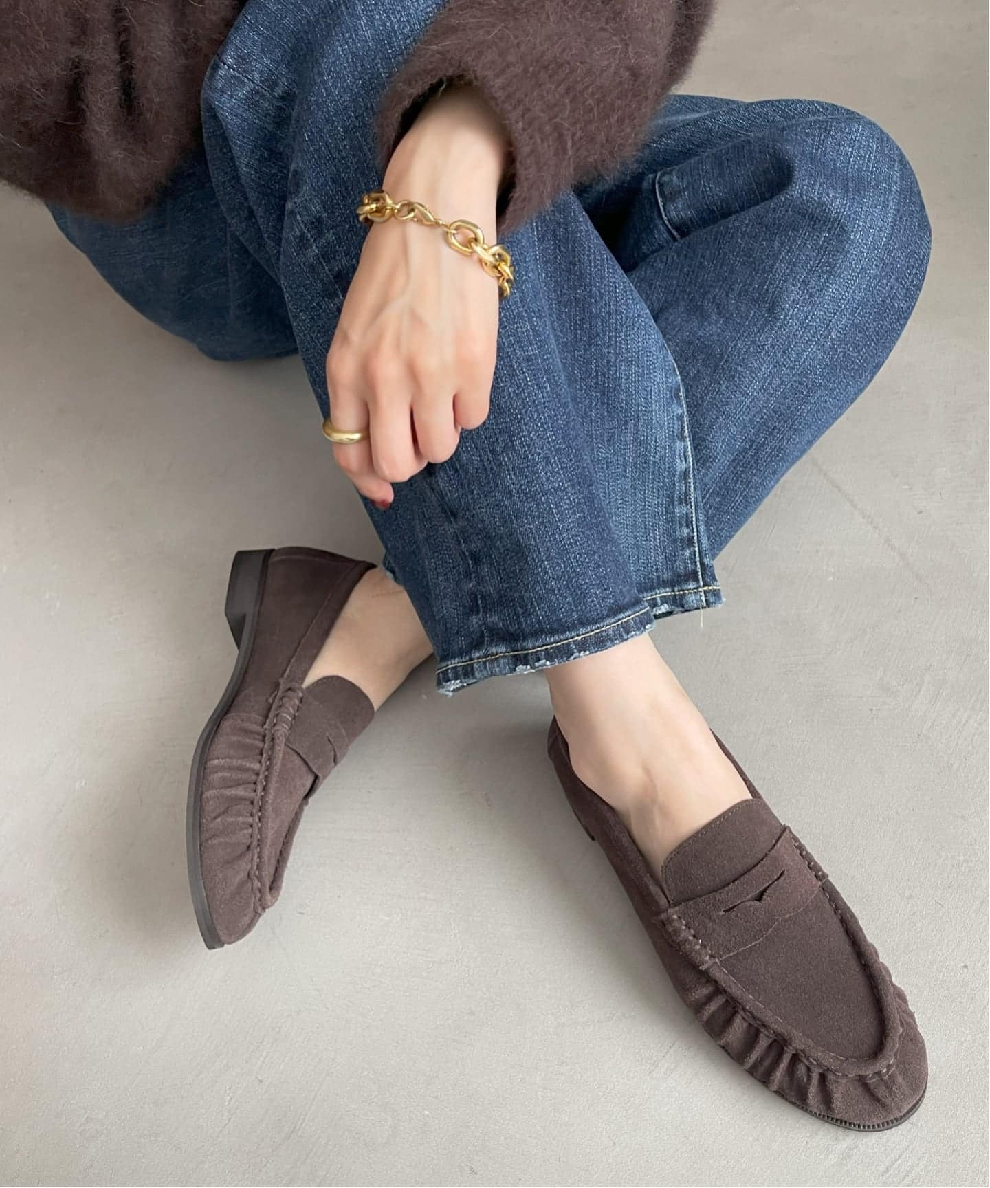 レザーソフトギャザーローファー（ローファー）｜LE TALON（ル タロン