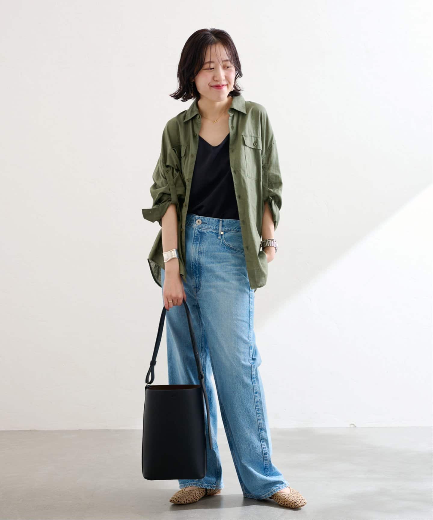 追加》スクエアクロシェストラップフラット（フラットシューズ）｜LE