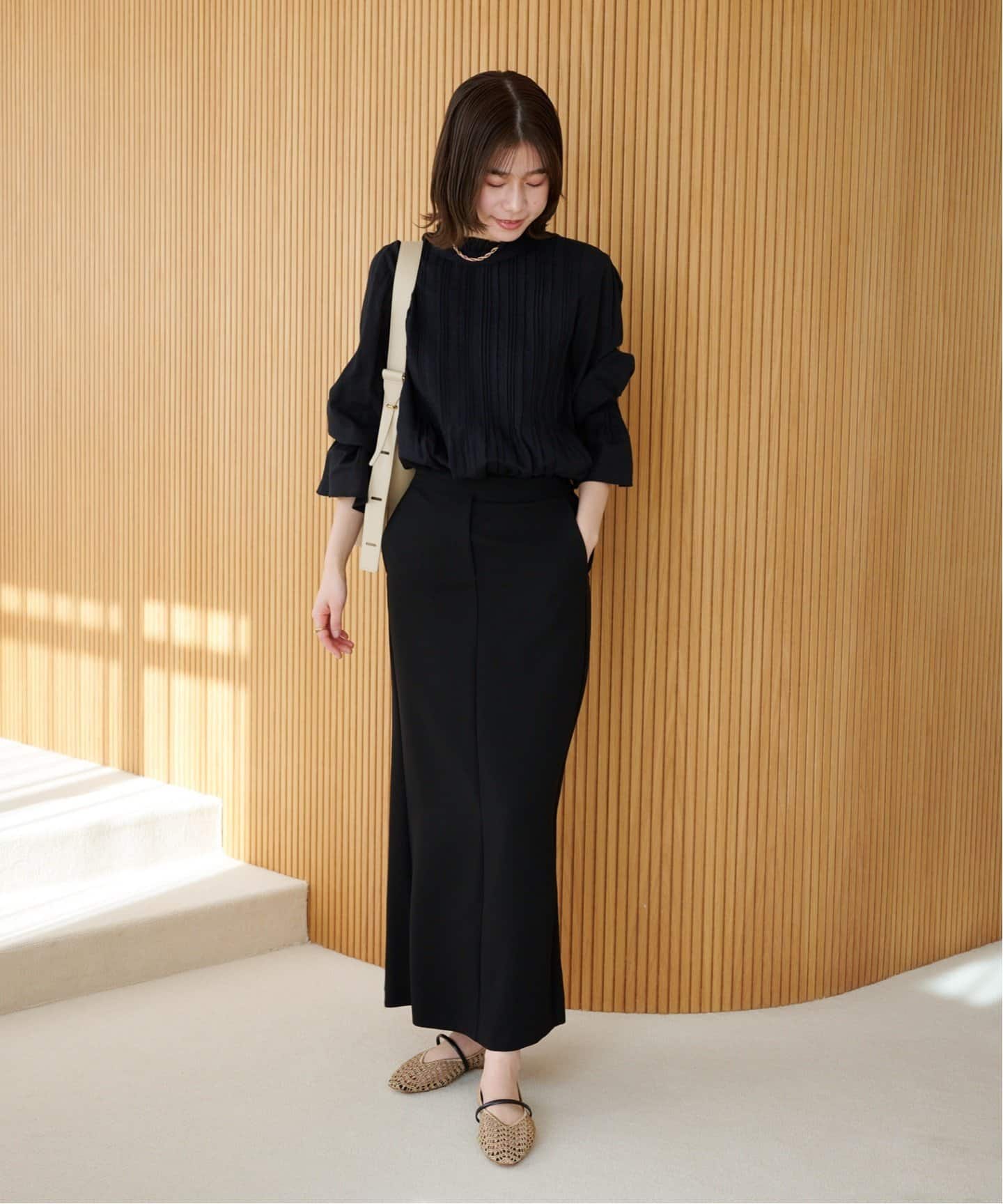 追加》スクエアクロシェストラップフラット（フラットシューズ）｜LE