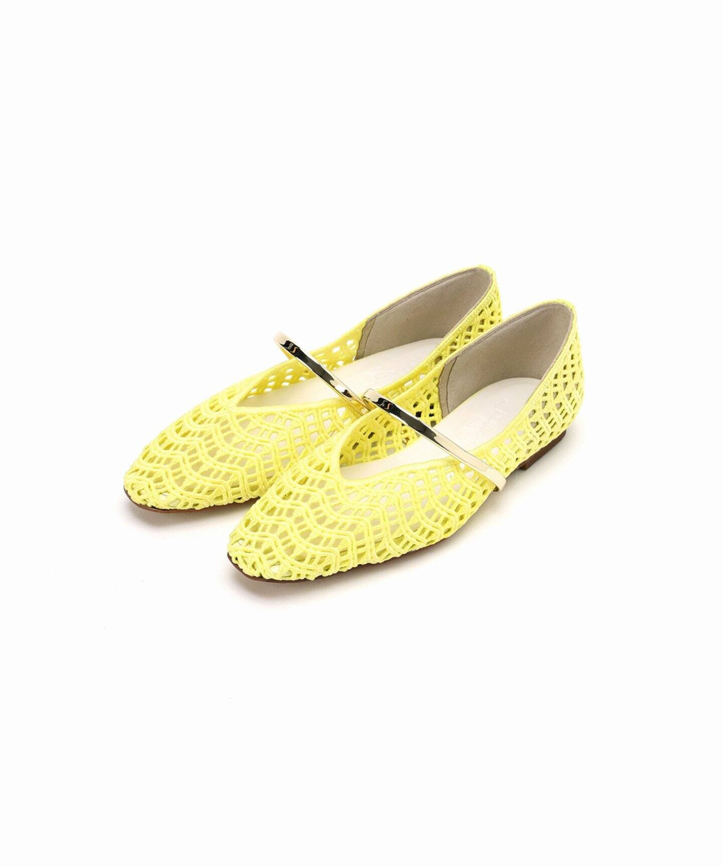 追加》スクエアクロシェストラップフラット（フラットシューズ）｜LE