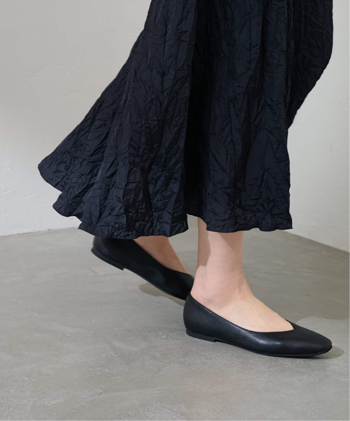 追加》スクエアVカットフラット（フラットシューズ）｜LE TALON（ル