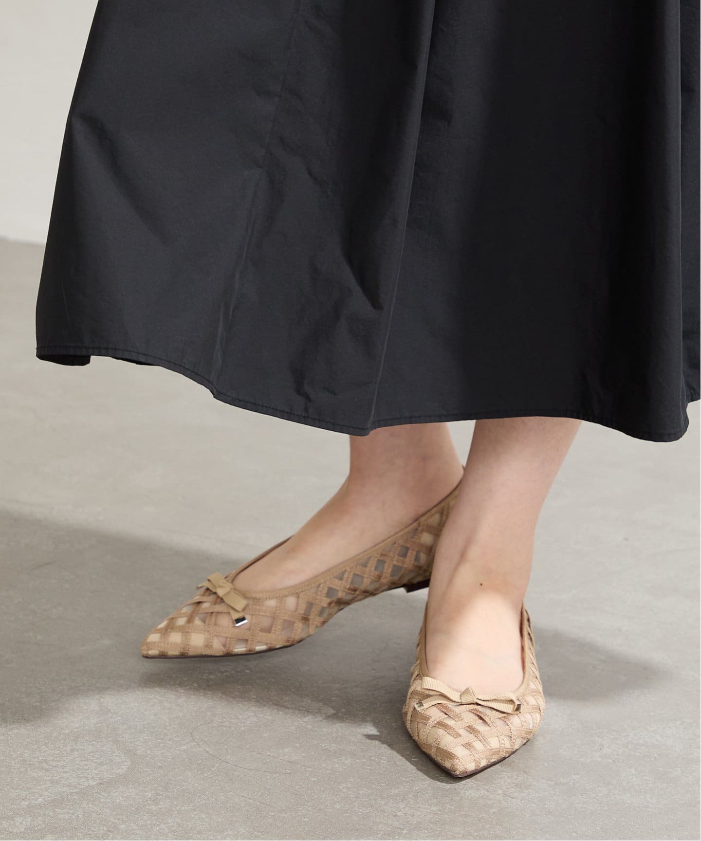 ポインテッドGINGHAMチュールバレエ（バレエシューズ）｜LE TALON（ル