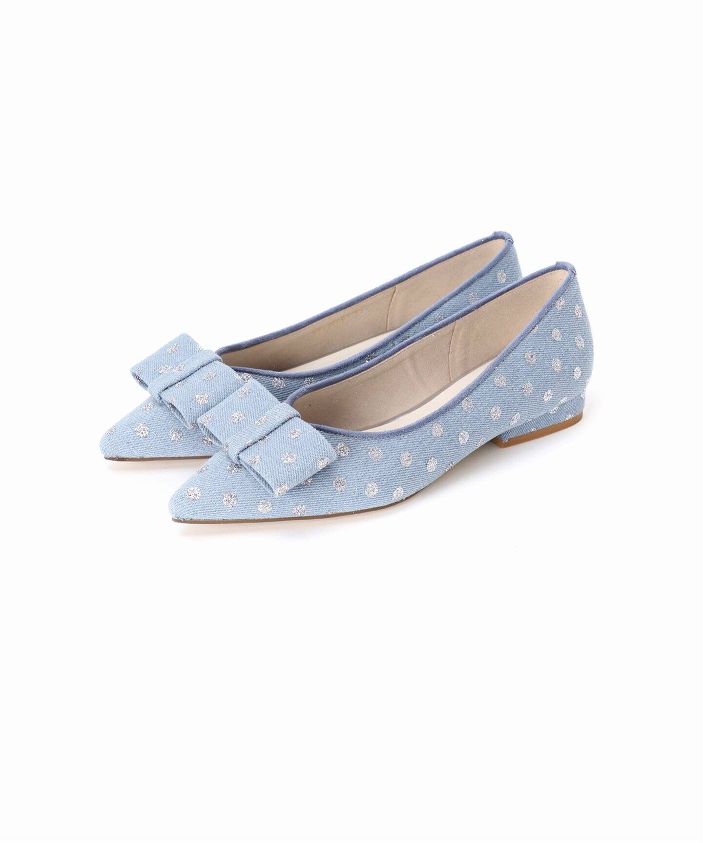 ポインテッドプレートリボンフラット（フラットシューズ）｜LE TALON