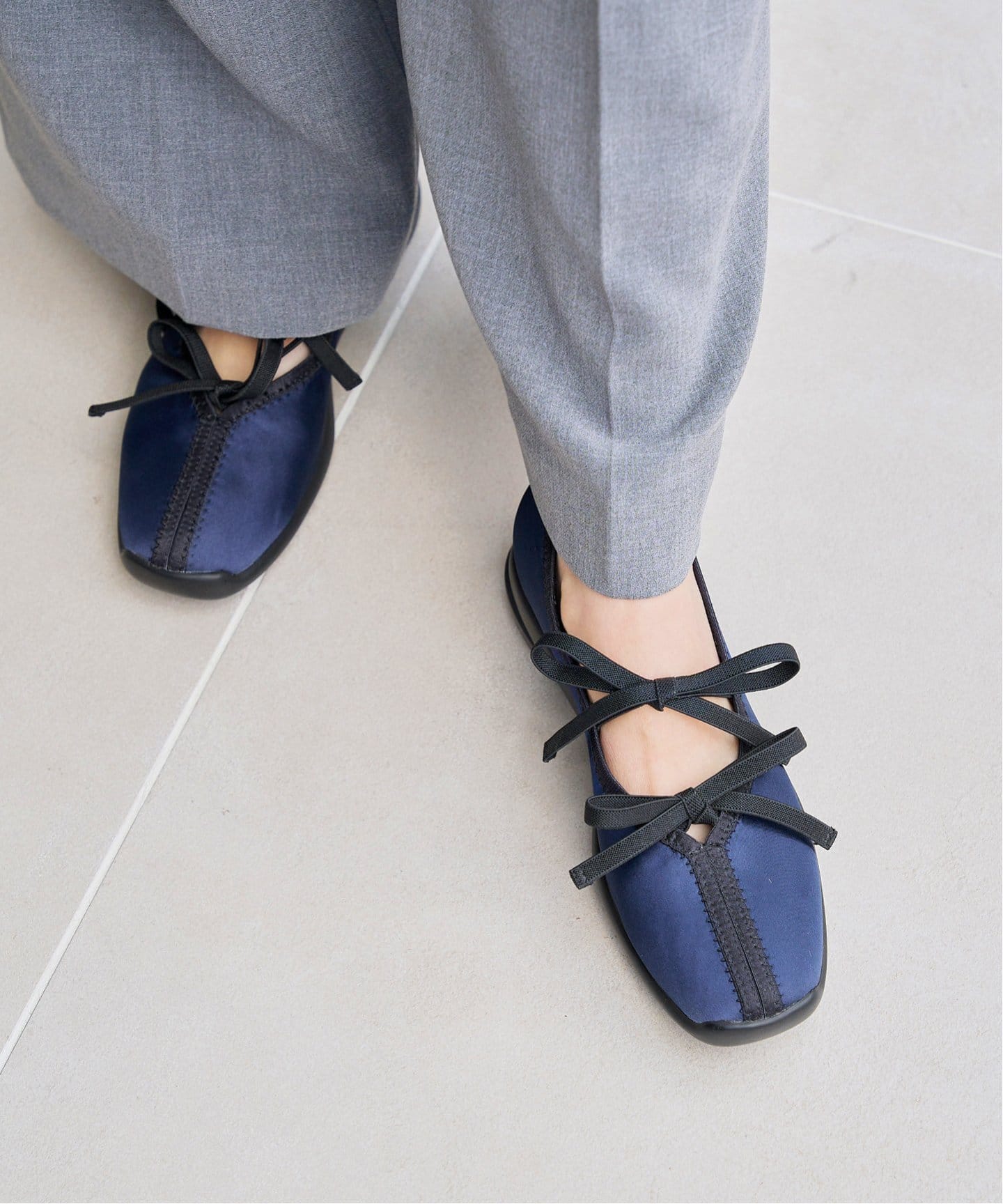 追加》Lダブルリボンバレリーナ（フラットシューズ）｜LE TALON（ル