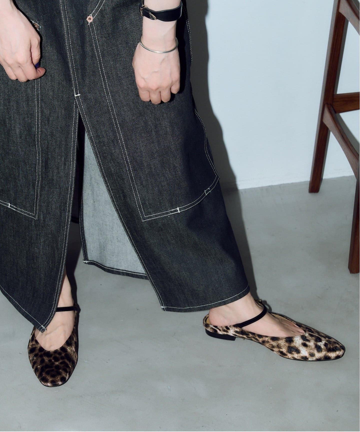 追加》GRISEラウンドストラップミュール（フラットシューズ）｜GRISE