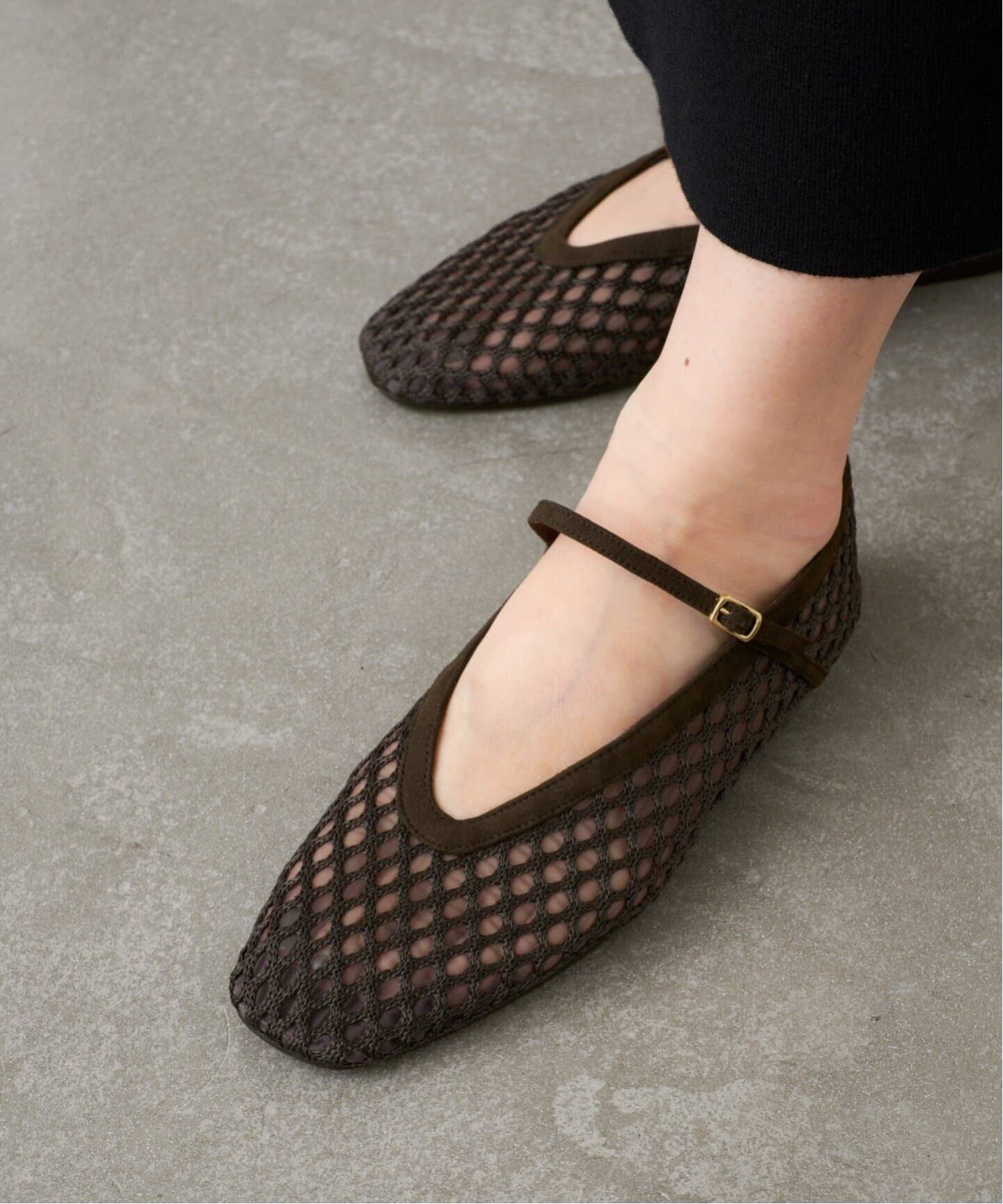 追加2》GRISEビッグメッシュメリージェーン（フラットシューズ