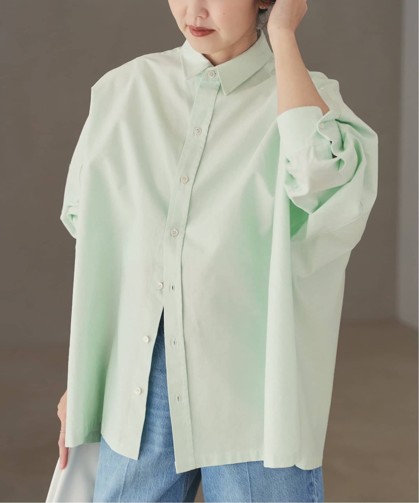 追加》Light OX Poncho シャツ（シャツ／ブラウス）｜Plage