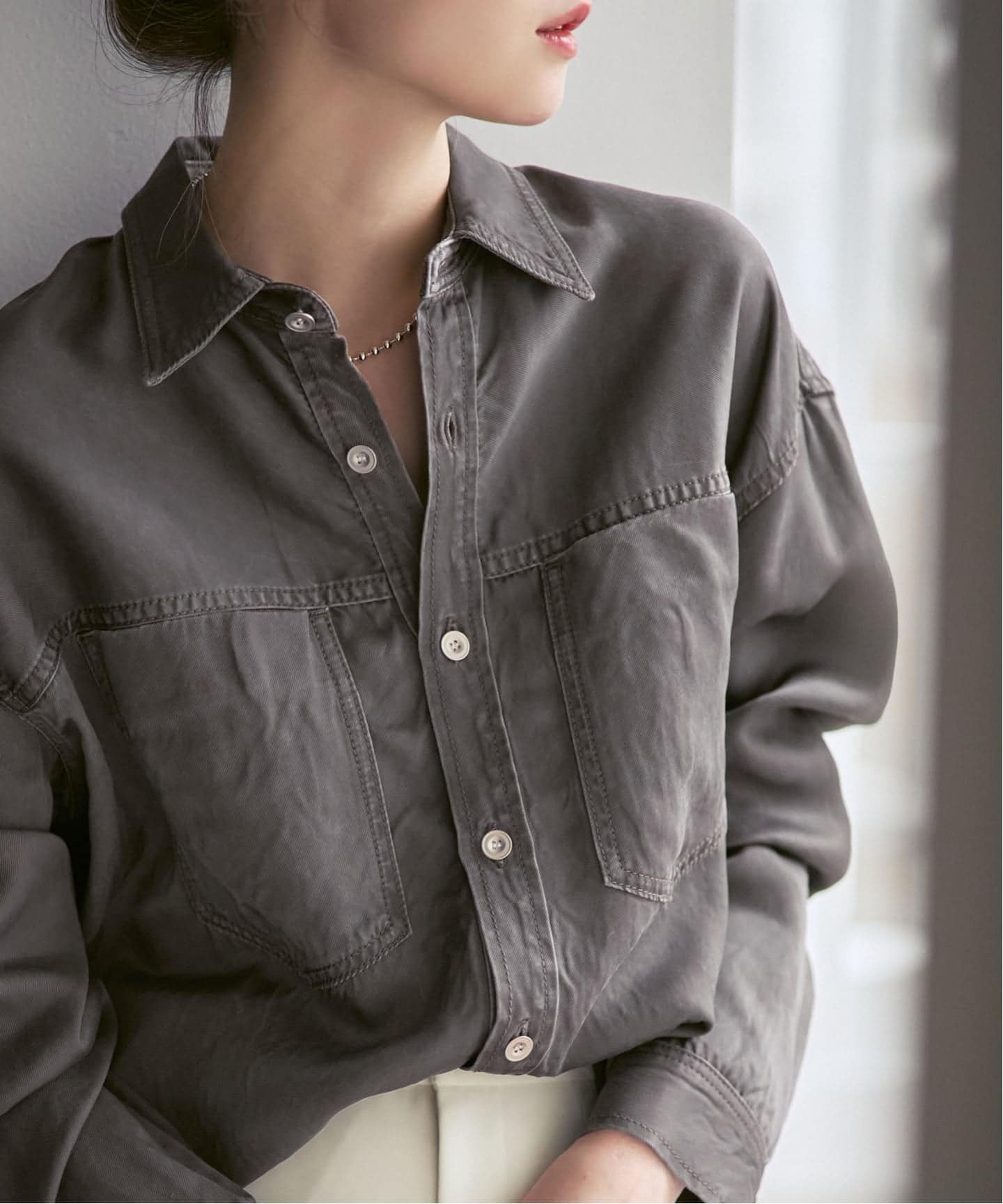 フェードカラービッグポケットシャツ（シャツ／ブラウス）｜NOBLE