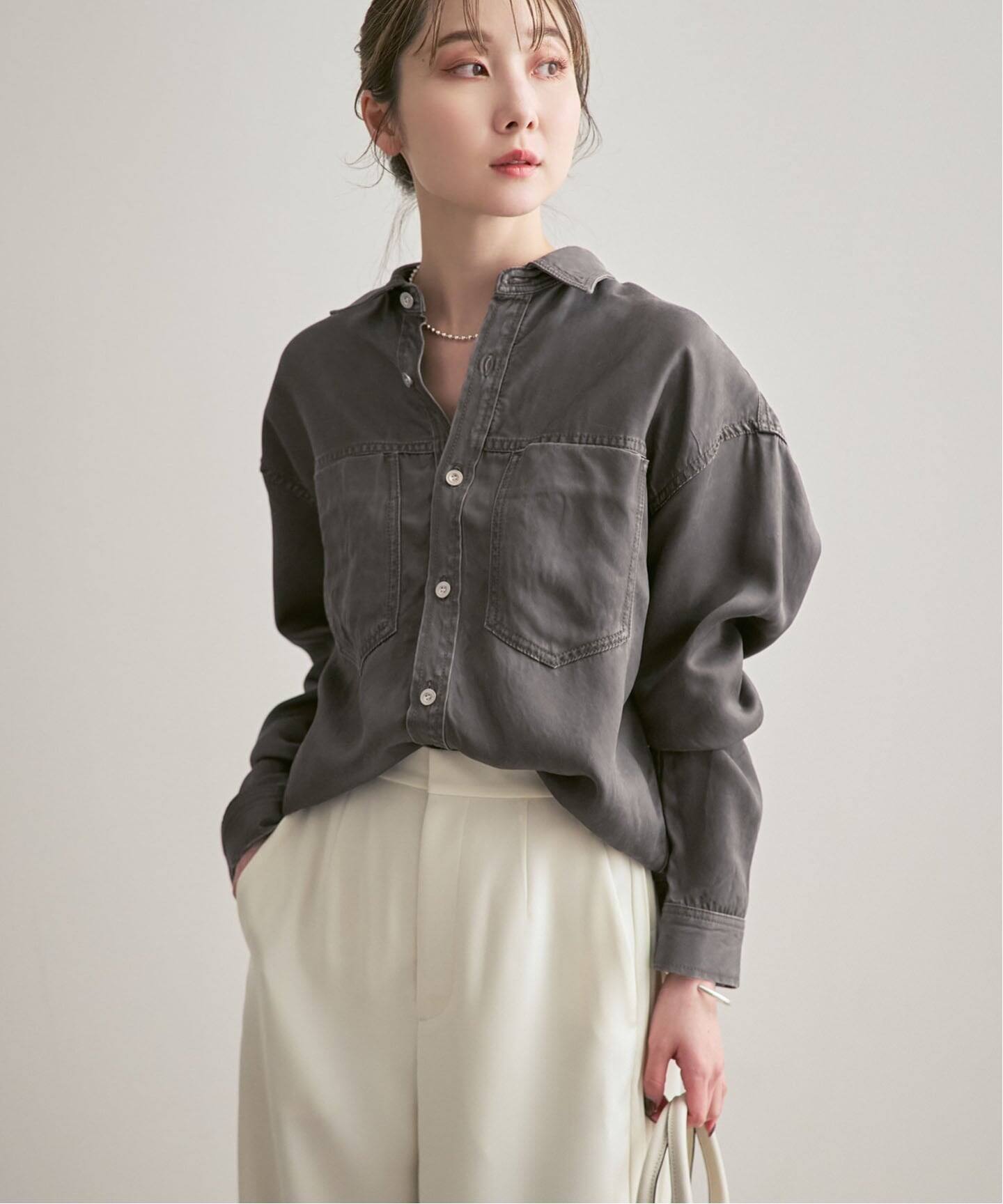 フェードカラービッグポケットシャツ（シャツ／ブラウス）｜NOBLE