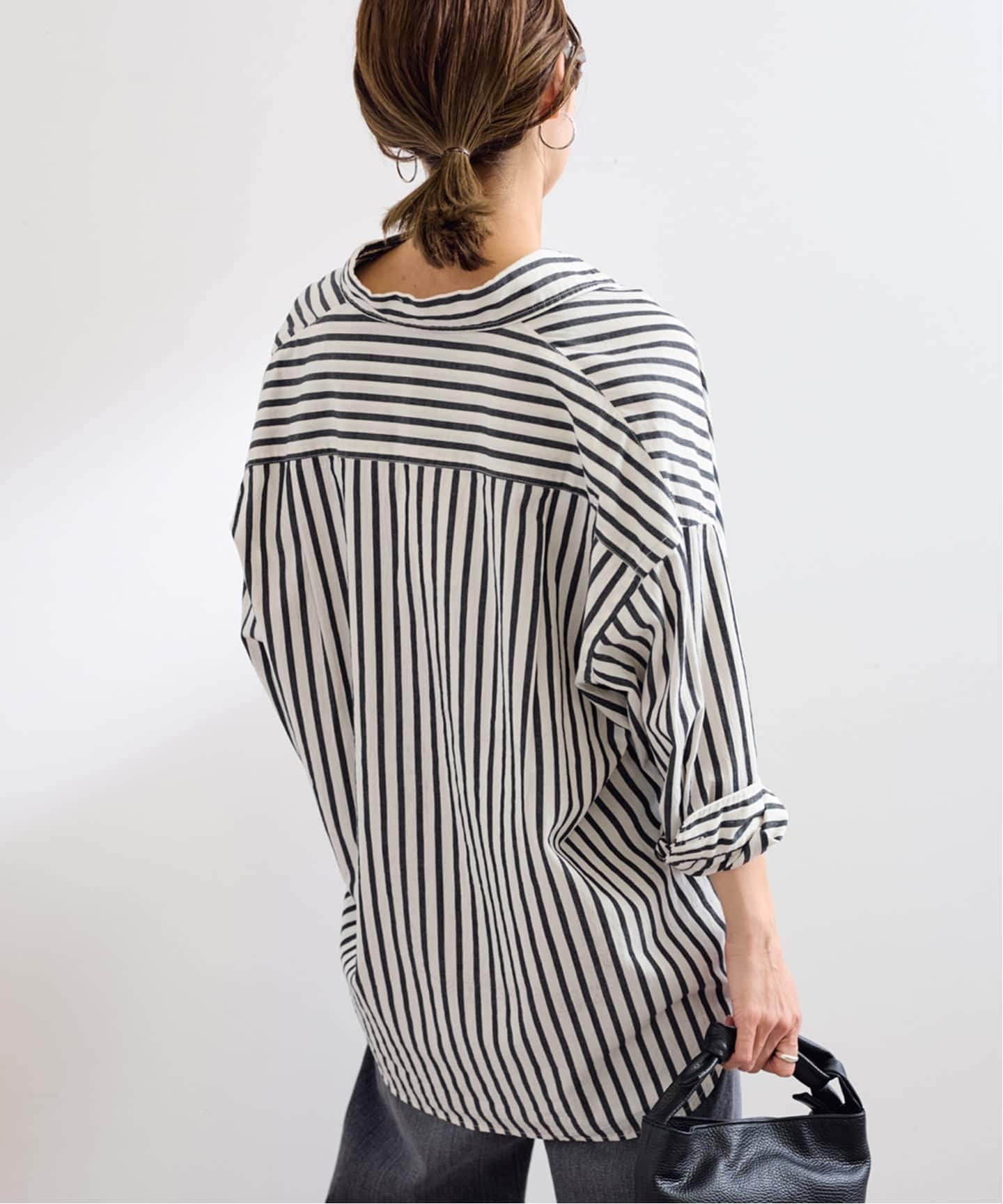 ≪WEB限定 / 追加≫コットンストライプレギュラーカラーシャツ（シャツ