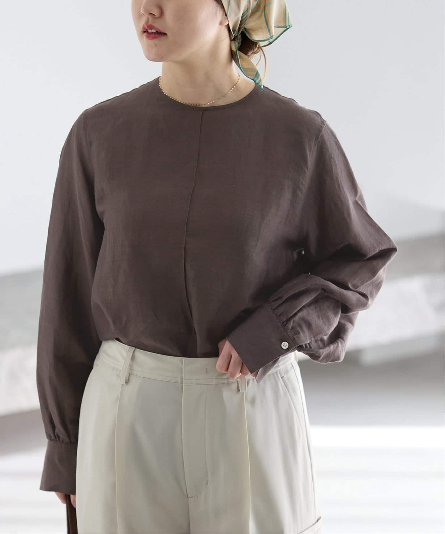 新色/WEB限定/追加2予約》ラミーリヨセルノーカラーブラウス（シャツ