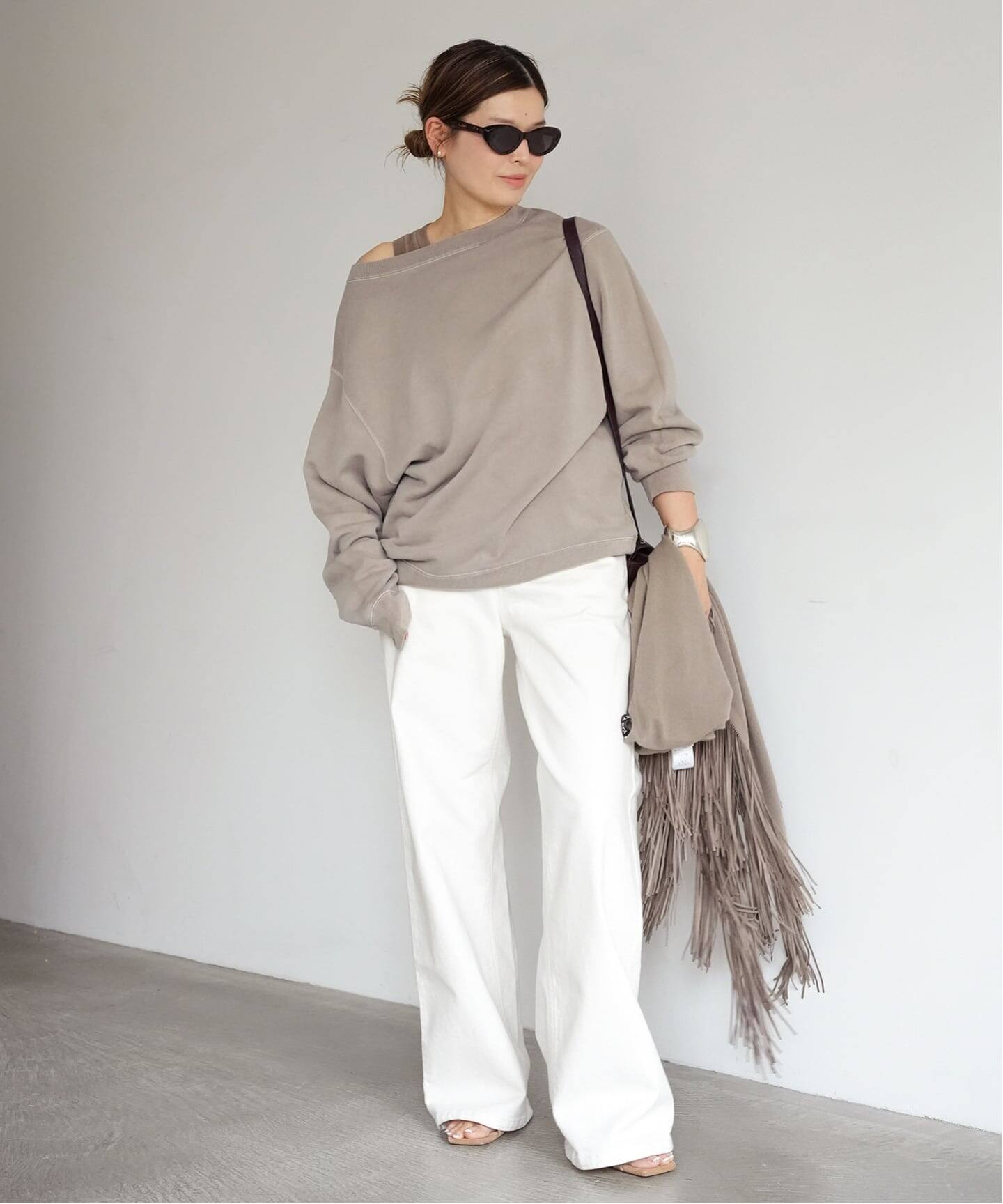 予約》*Vintage Off Shoulder プルオーバー（スウェット）｜Deuxieme