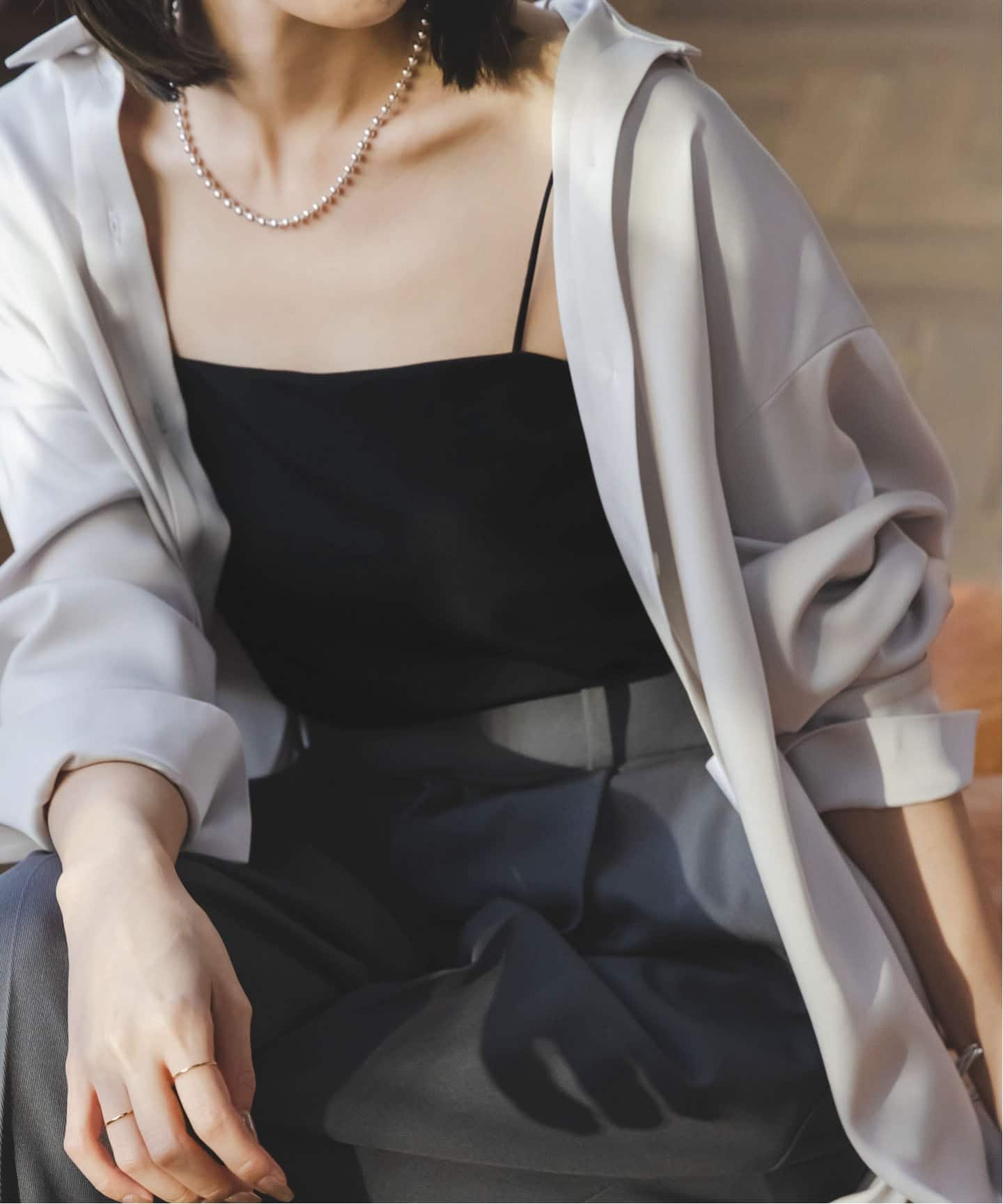 バックラインスイマーキャミ（カップ付きインナー）｜NOBLE（ノーブル