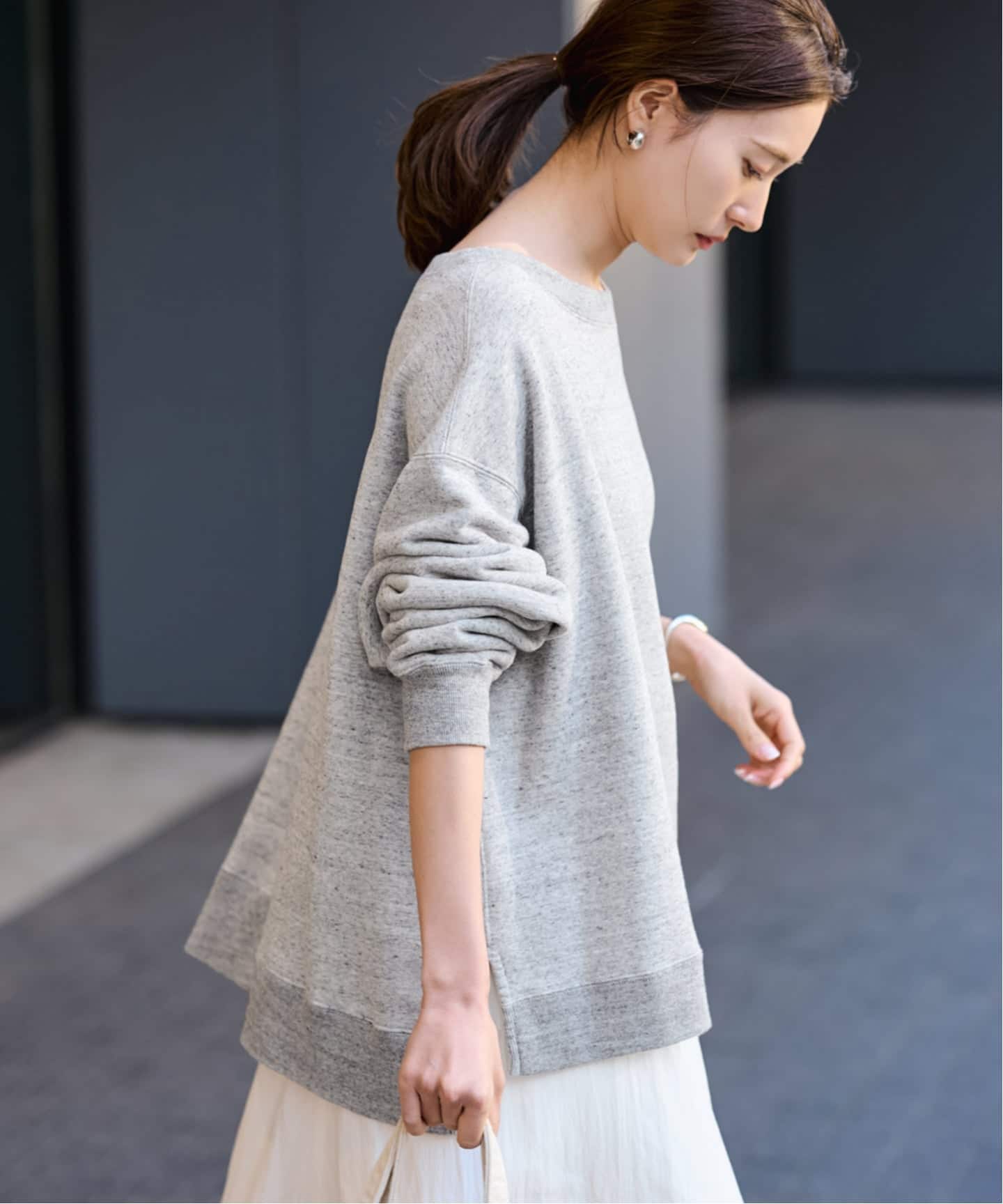 ≪一部カラーWEB限定 / 追加≫ボートネックワイドスウェット