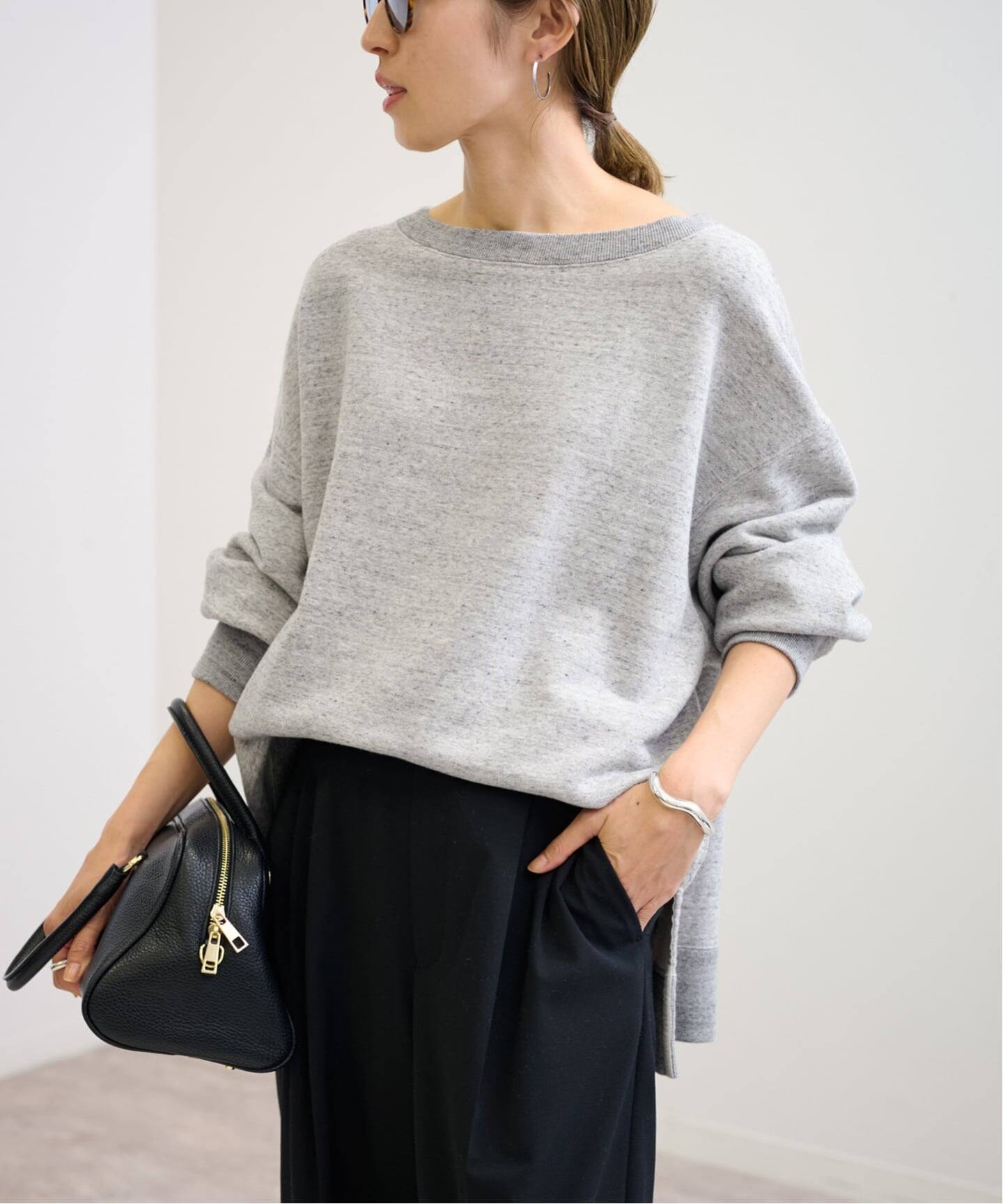 ≪一部カラーWEB限定 / 追加≫ボートネックワイドスウェット