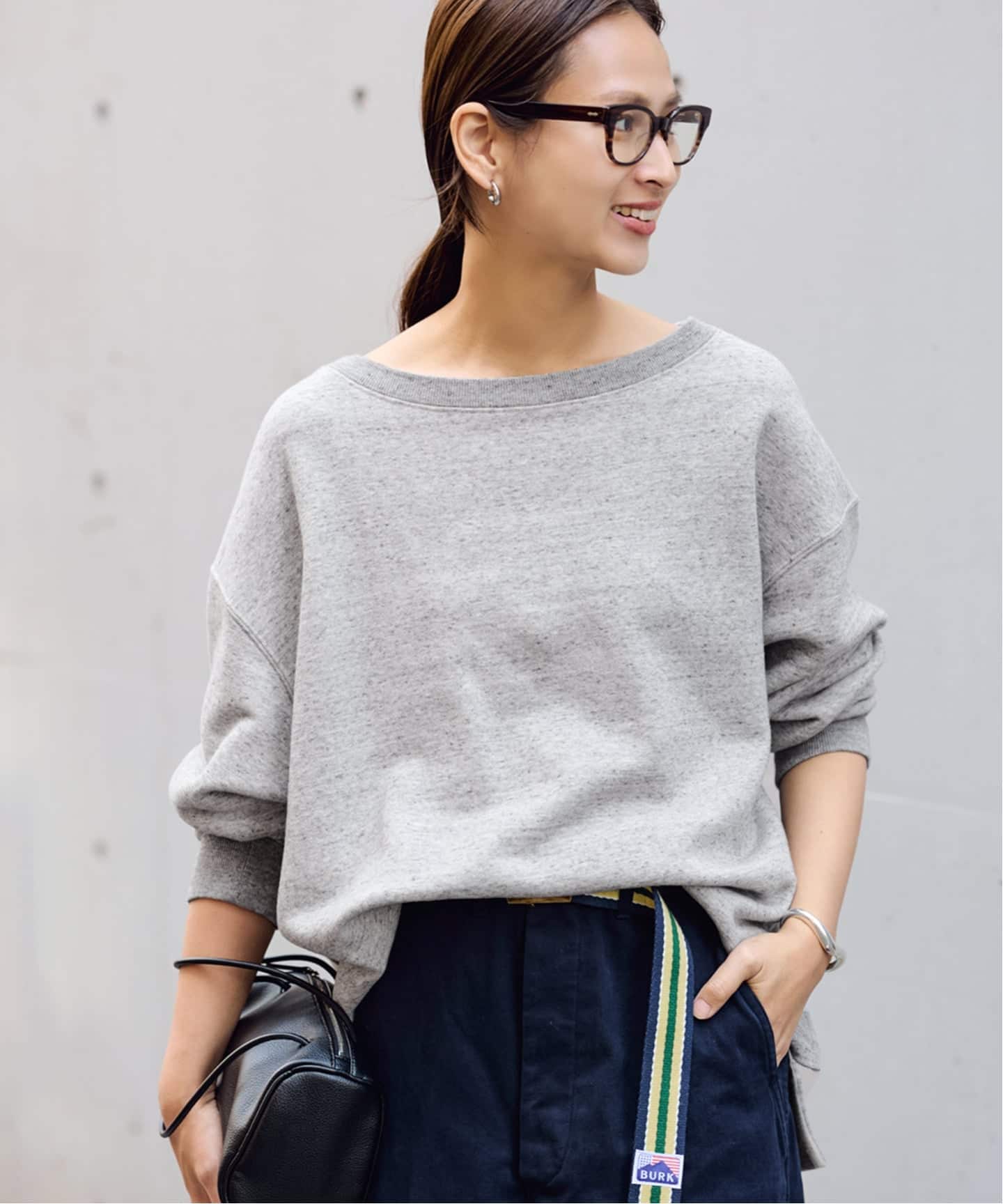 ≪一部カラーWEB限定 / 追加≫ボートネックワイドスウェット