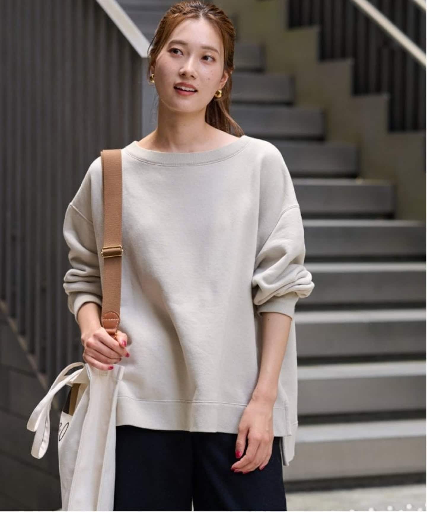 ≪一部カラーWEB限定 / 追加≫ボートネックワイドスウェット