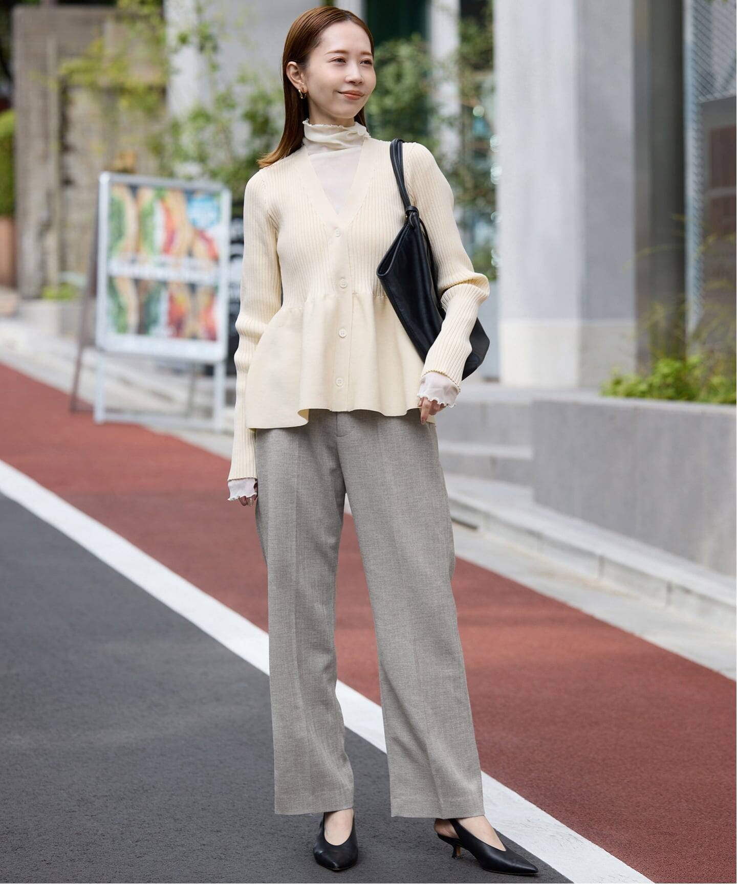 Vネックペプラムカーディガン（カーディガン）｜SLOBE IENA（スローブ