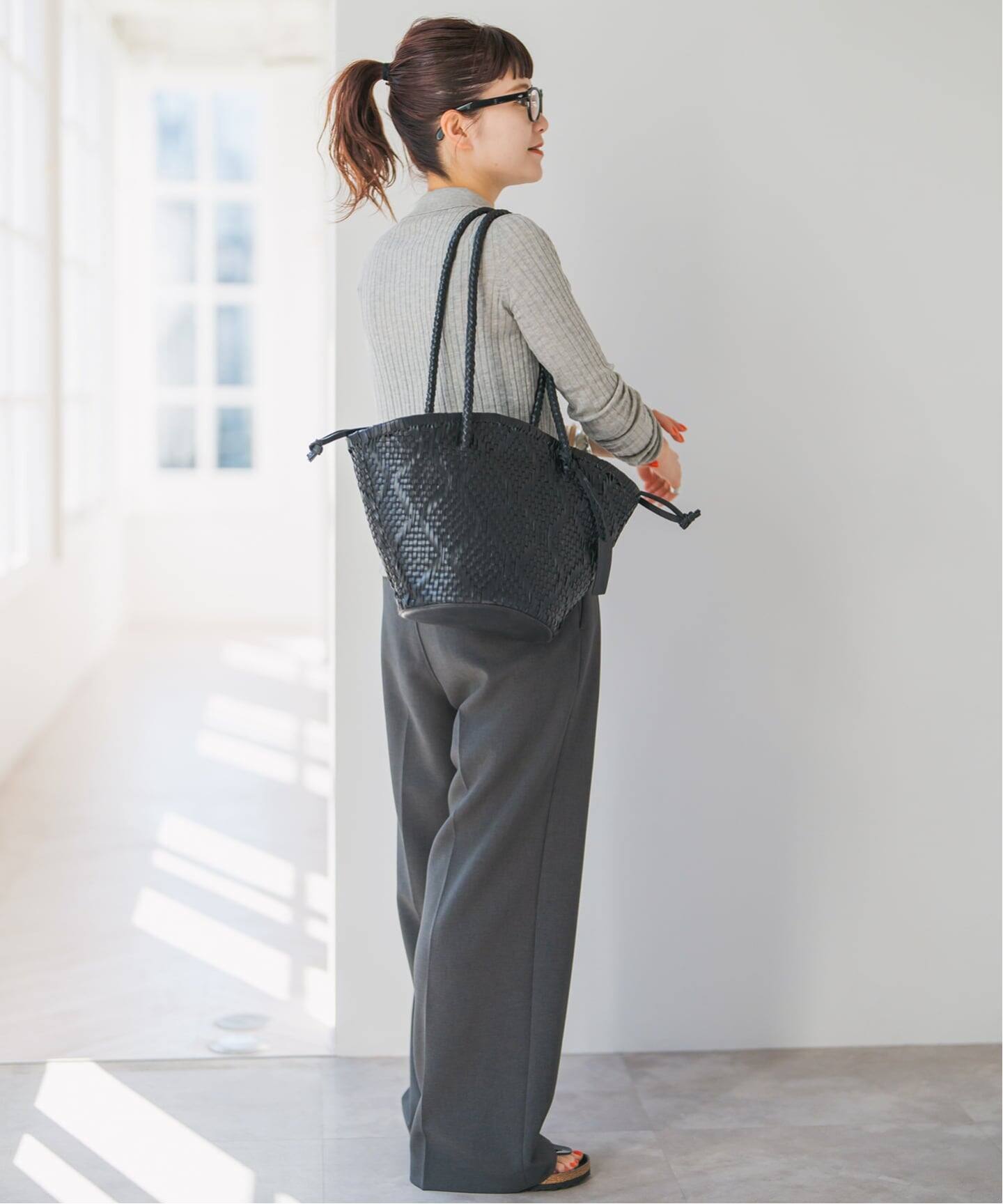 追加予約》Bagmati/バグマティ レザーメッシュバッグ（トートバッグ