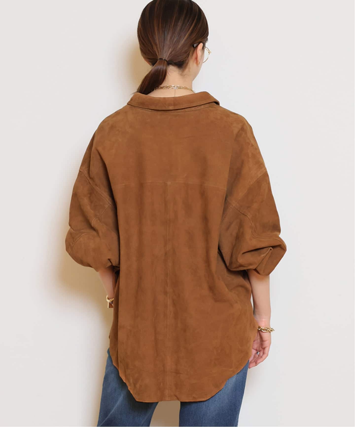 予約》【OneTeaSpoon/ワンティースプーン】SUEDE DARIA シャツ