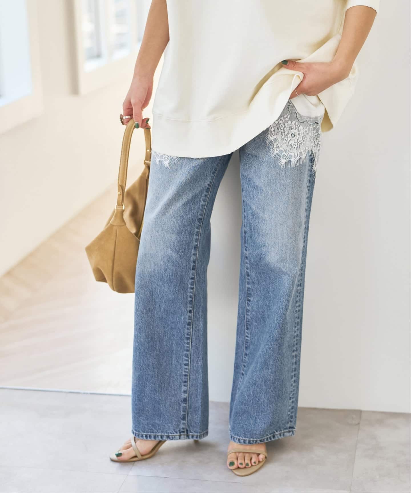 SOMETHING / サムシング 別注 VINTAGE SLIM WIDE*（デニムパンツ