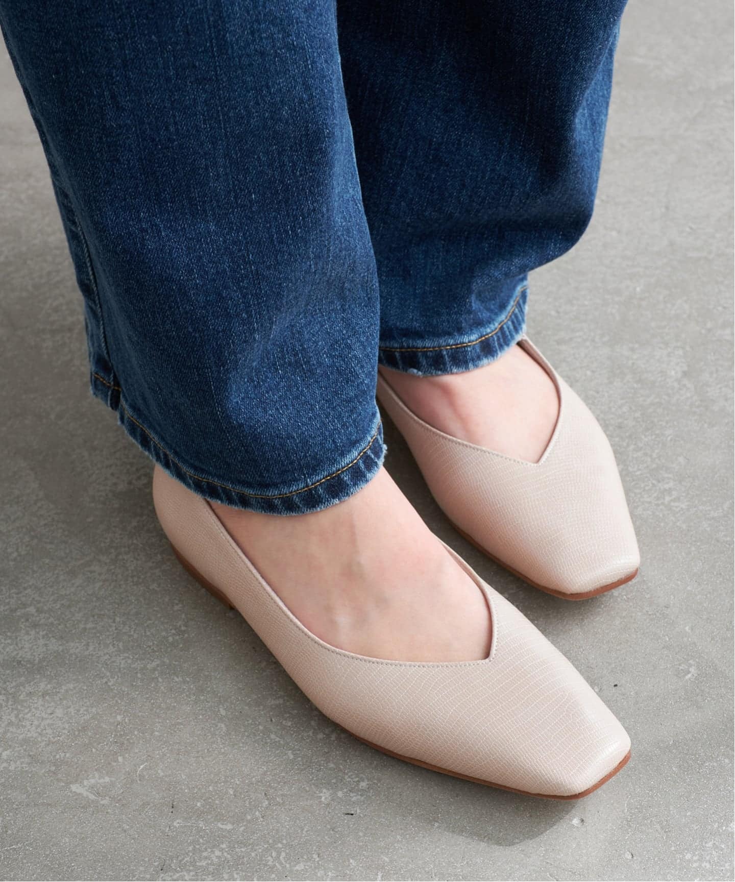 ≪追加≫スクエアVカットフラット（フラットシューズ）｜LE TALON（ル