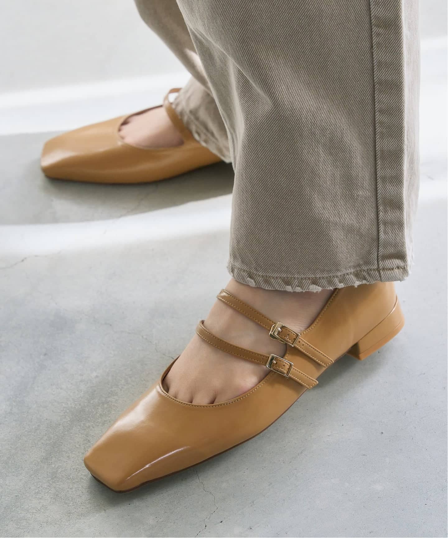 追加》スクエアWストラップメリージェーン（パンプス）｜LE TALON（ル