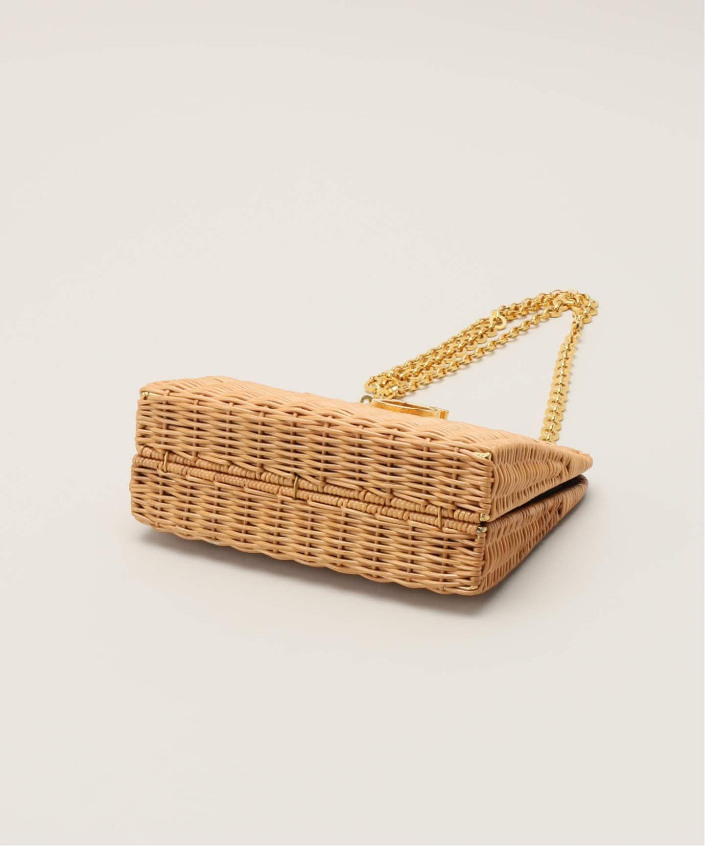 VINTAGE FERRAGAMO/フェラガモ】 Gancini ラタンショルダーバッグ