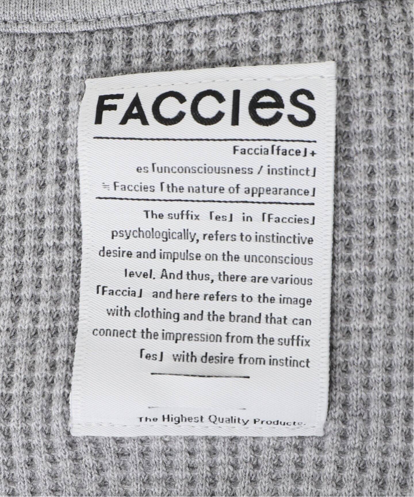 FACCIES / ファッチーズ】別注 Waffle Damage Henry Neck（Tシャツ