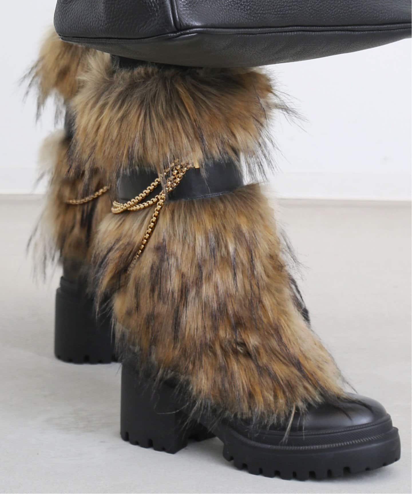 GIUSEPPE ZANOTTI/ジュゼッペ ザノッティ】Fake fur BOOTS（ロング