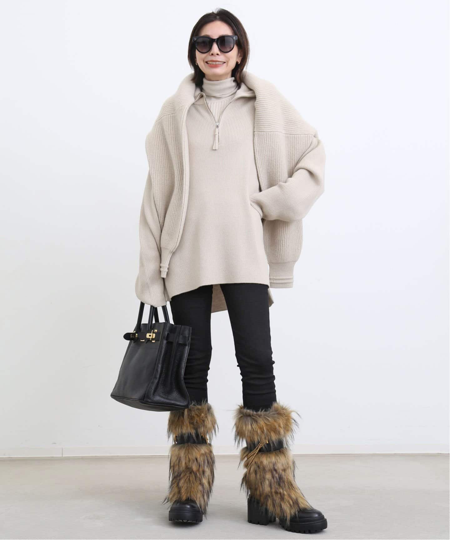 GIUSEPPE ZANOTTI/ジュゼッペ ザノッティ】Fake fur BOOTS（ロング