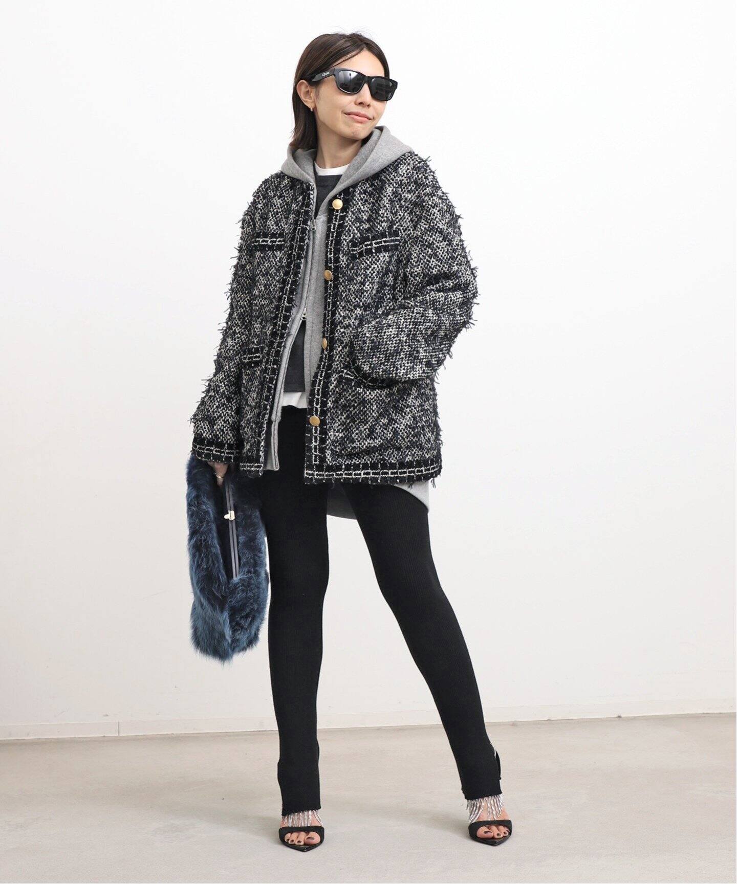 アパルトモン別注 アメリカーナ サイドジップパーカー AMERICANA グレー