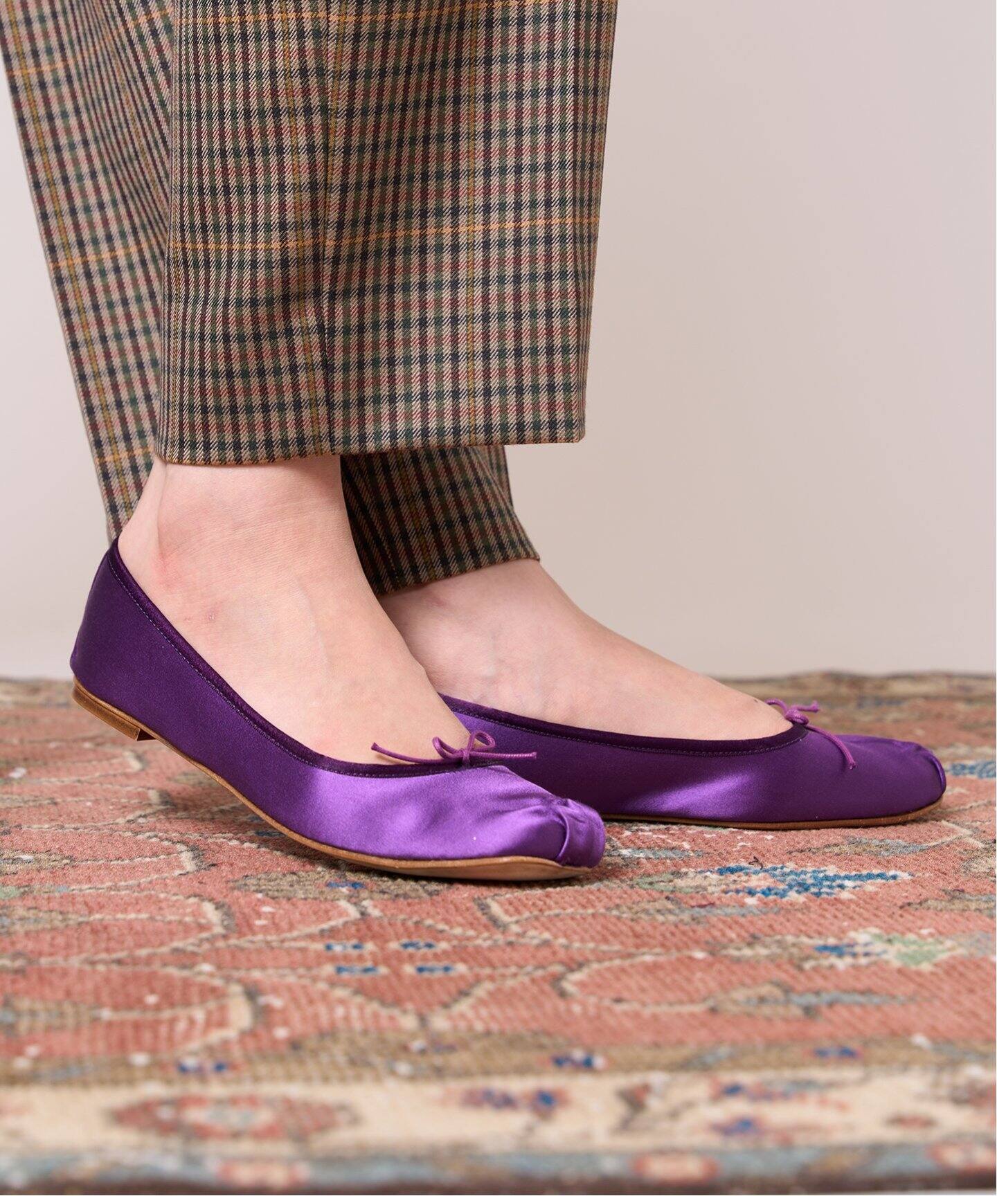 SPELTA / サテン バレエシューズ パープル系37
