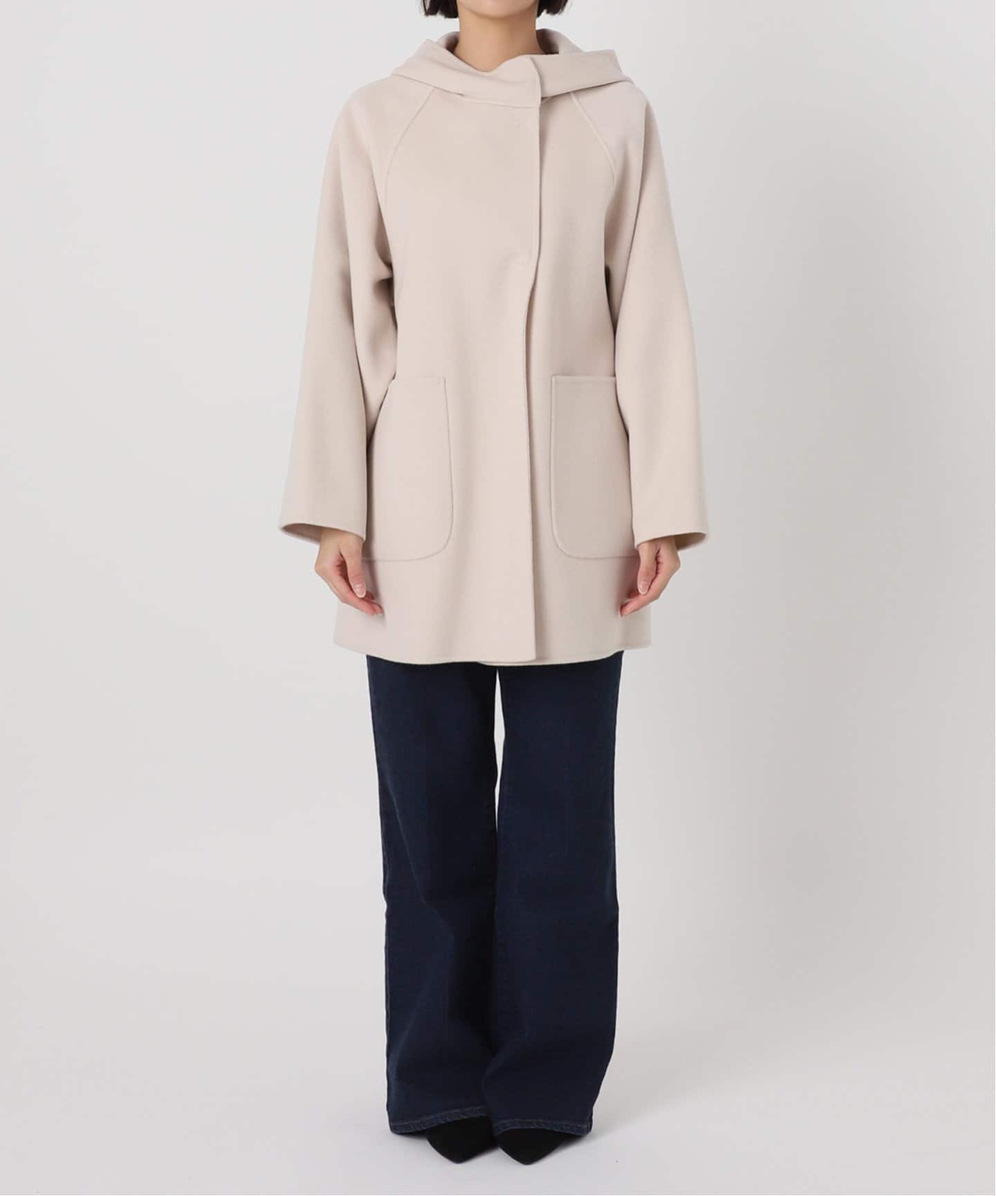 SUPER120 ダブルフェイスフードコート（その他ブルゾン／アウター