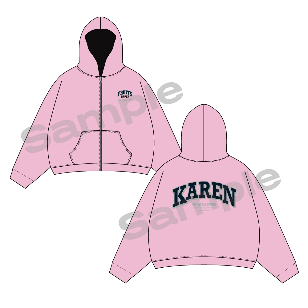 FC限定/通販限定】FRUITS ZIPPER OSHI API Zip-up hoodie【ASOBIMALL