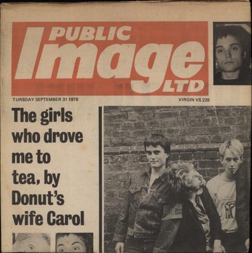 P.I.L. Public Image - Newspaper - EX UK 7