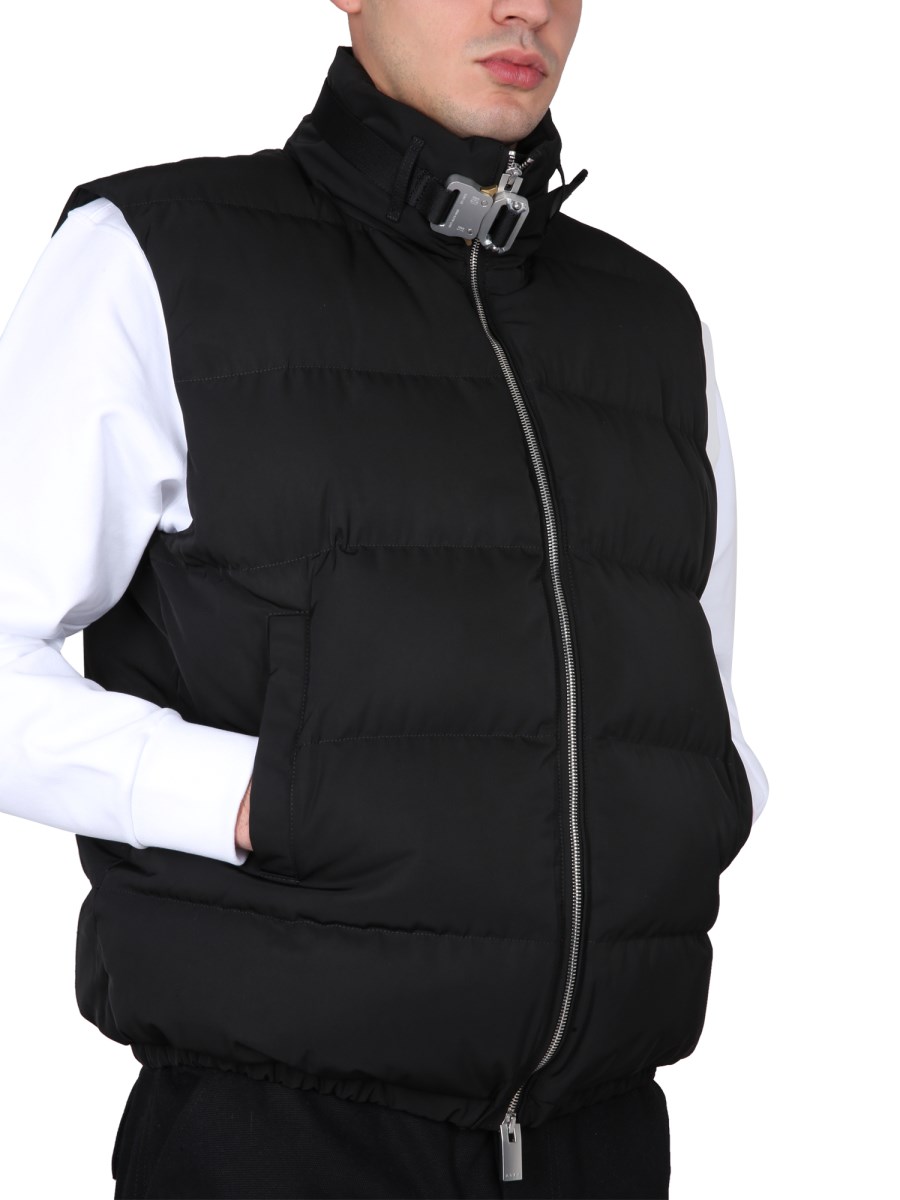 1017 ALYX 9SM - PADDED VEST WITH METAL BUCKLE NECK CLOSURE