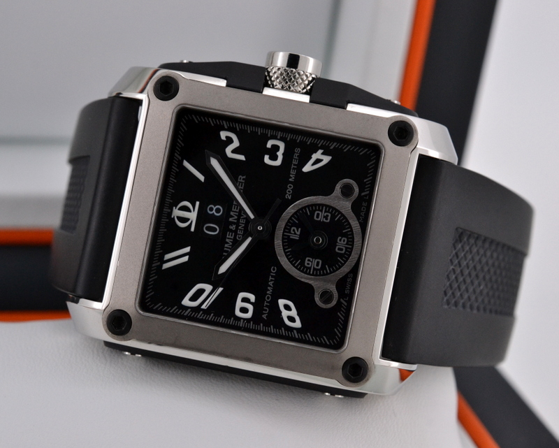 19637) Baume & Mercier Hampton Magnum XL GMT SS / Rubber
