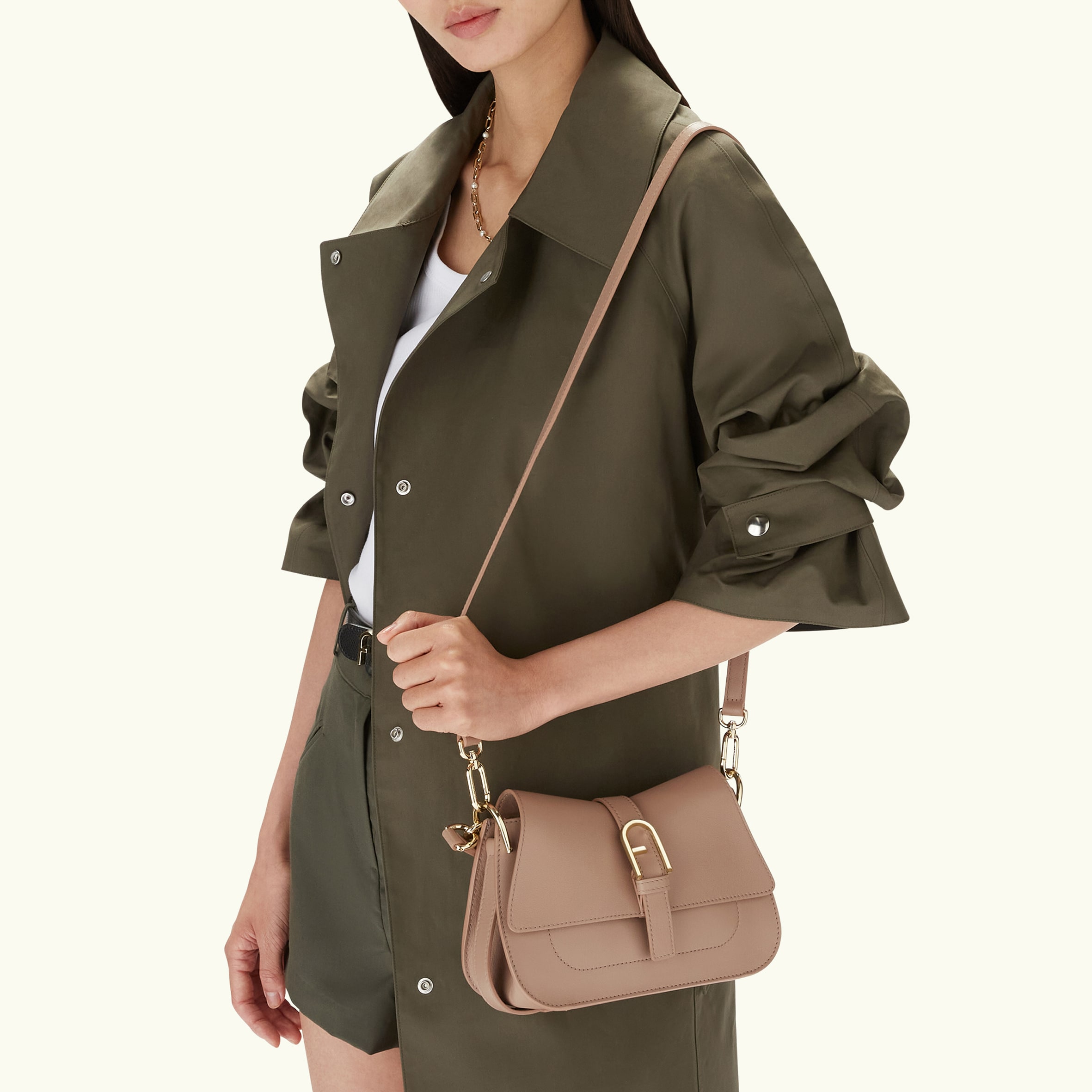 Top Handle MINI GREIGE Furla Flow | Furla US