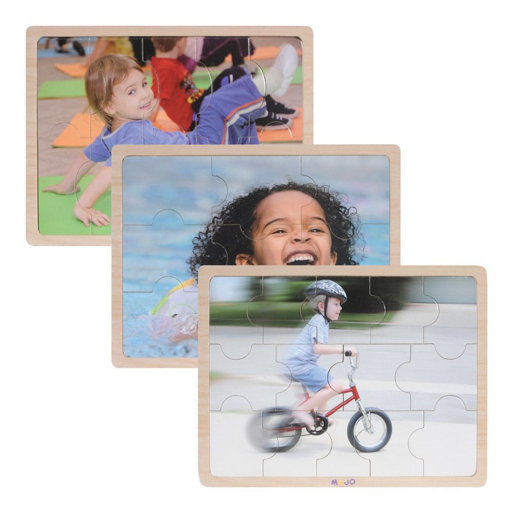 Real Image Kids in Motion Puzzles - Set of 6