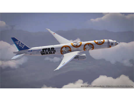 バンクーバー空港に「スター・ウォーズ」機就航 10月18日のANA羽田便で