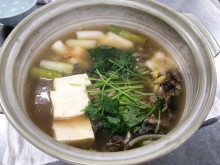 山口・YICの「すっぽん調理実習」で完成した「すっぽん鍋」 - 山口宇部