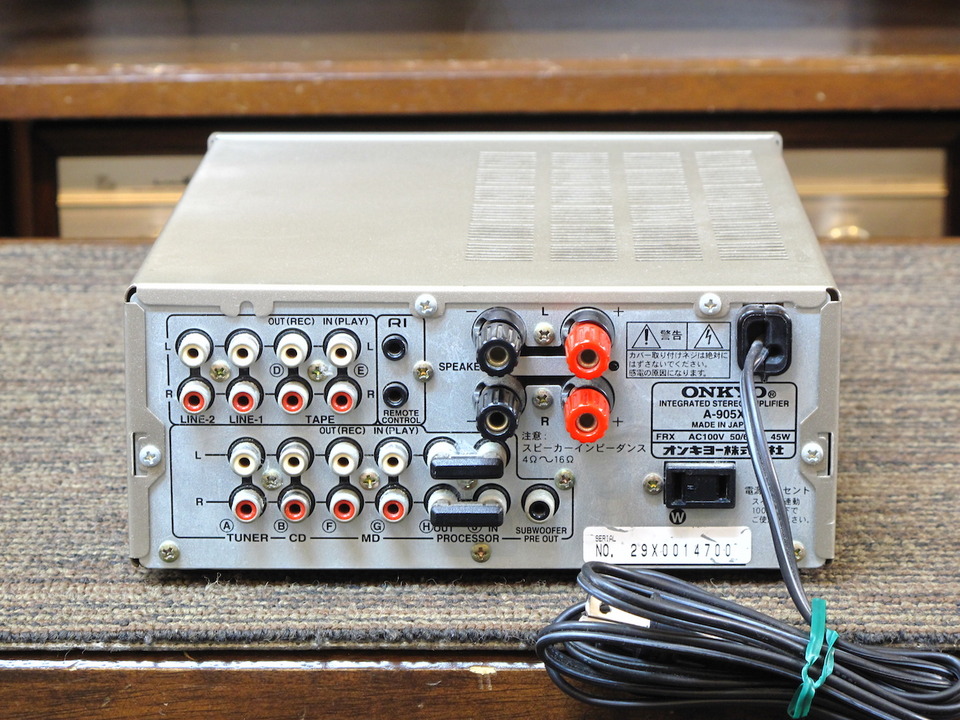 ☆整備済み☆ONKYO A-905X 動作良好 取説あり 上美品⑤ 2026年最新